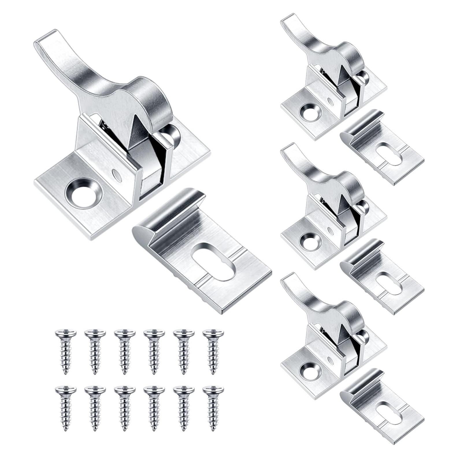 Cerraduras de Puerta de Gabinete Lounsweer 8 Pcs Latón Plata