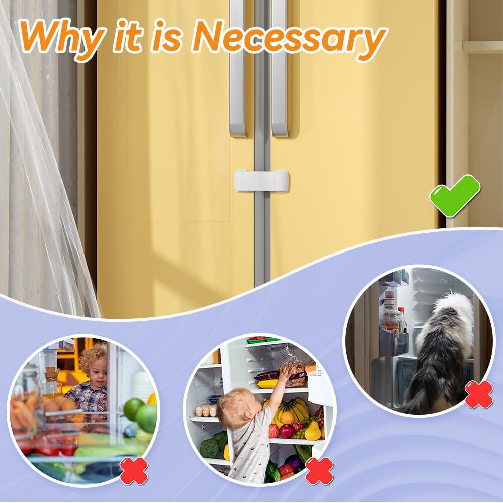 Cerradura de Seguridad para Refrigerador Frances Safelon 2 Pcs