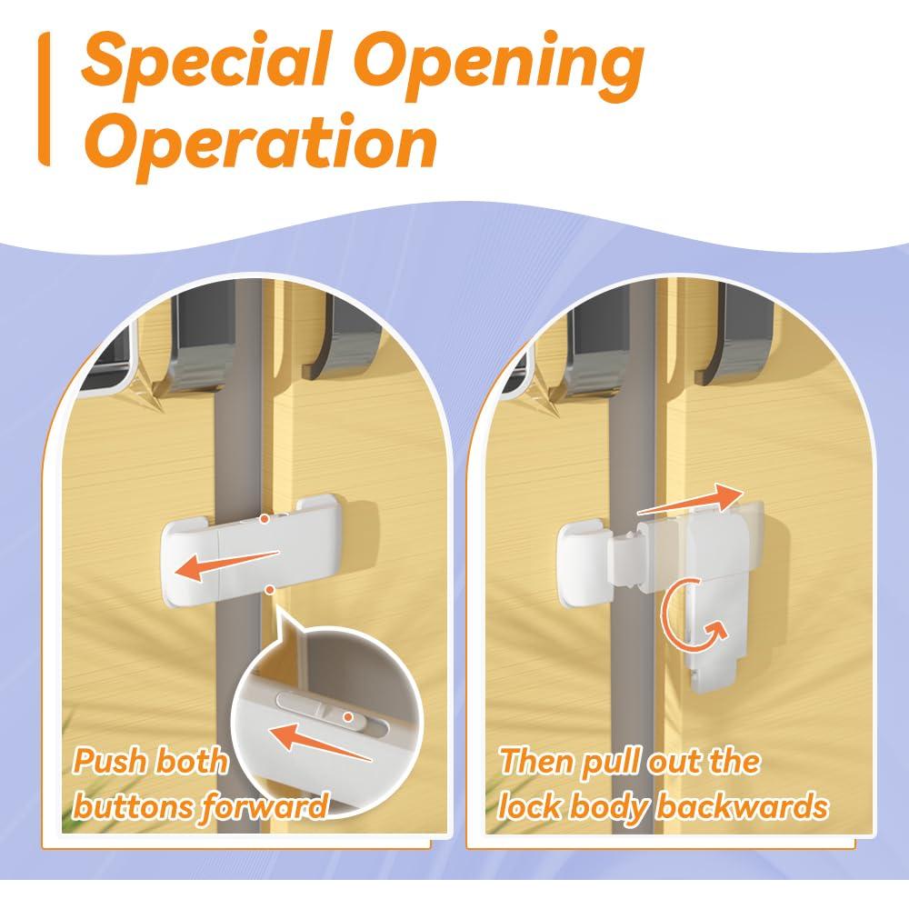 Cerradura de Seguridad para Refrigerador Frances Safelon 2 Pcs