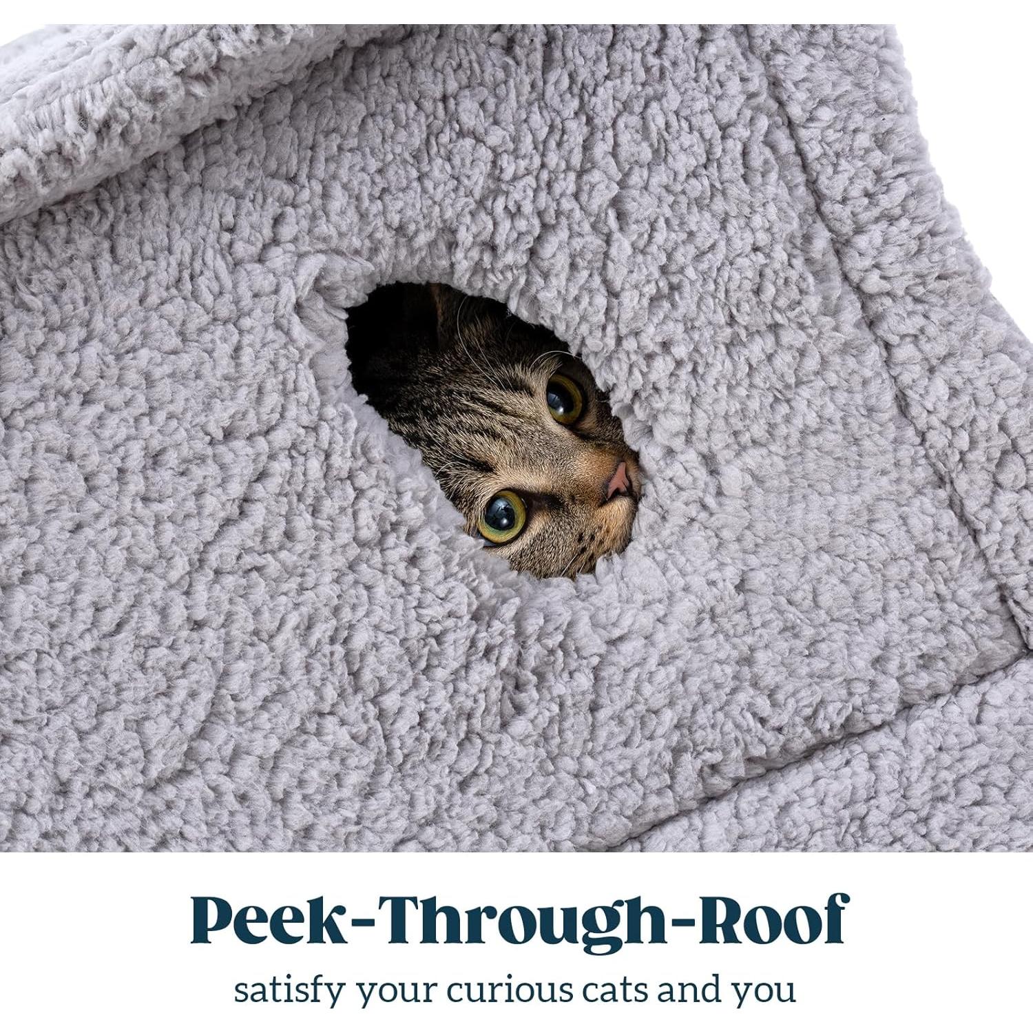 Cama Cubierta para Gatos PELZIN - Casa de Nieve 55.88x50.8cm