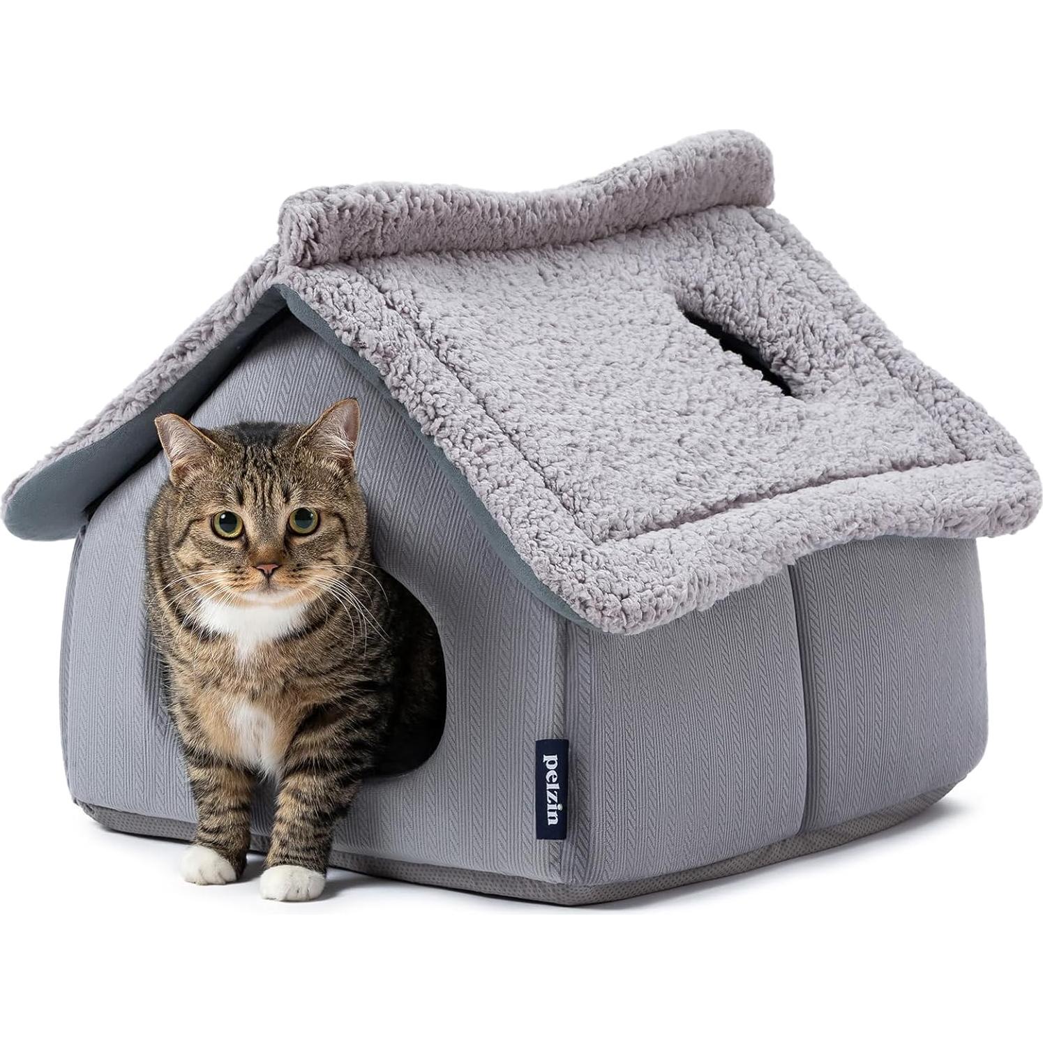 Cama Cubierta para Gatos PELZIN - Casa de Nieve 55.88x50.8cm