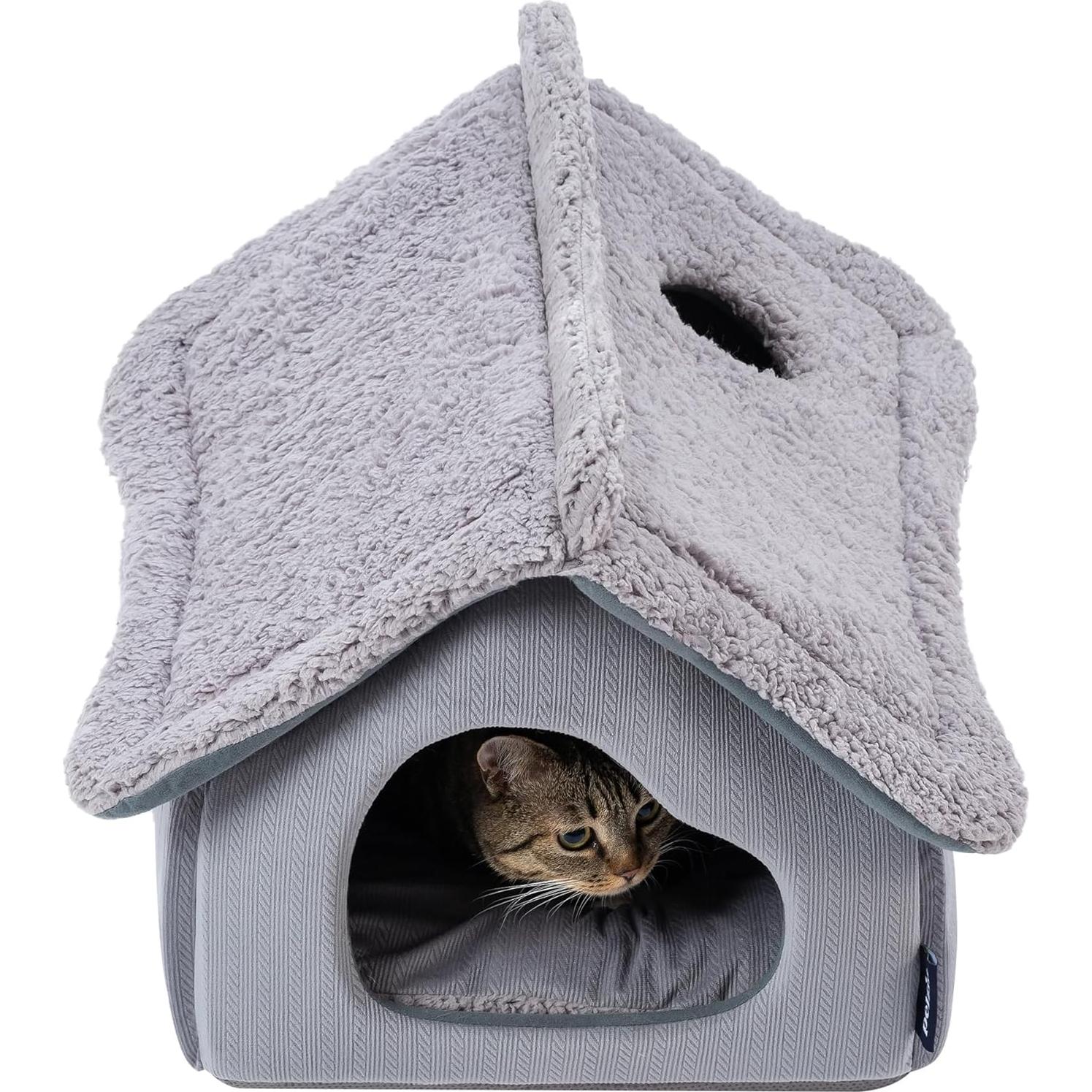 Cama Cubierta para Gatos PELZIN - Casa de Nieve 55.88x50.8cm