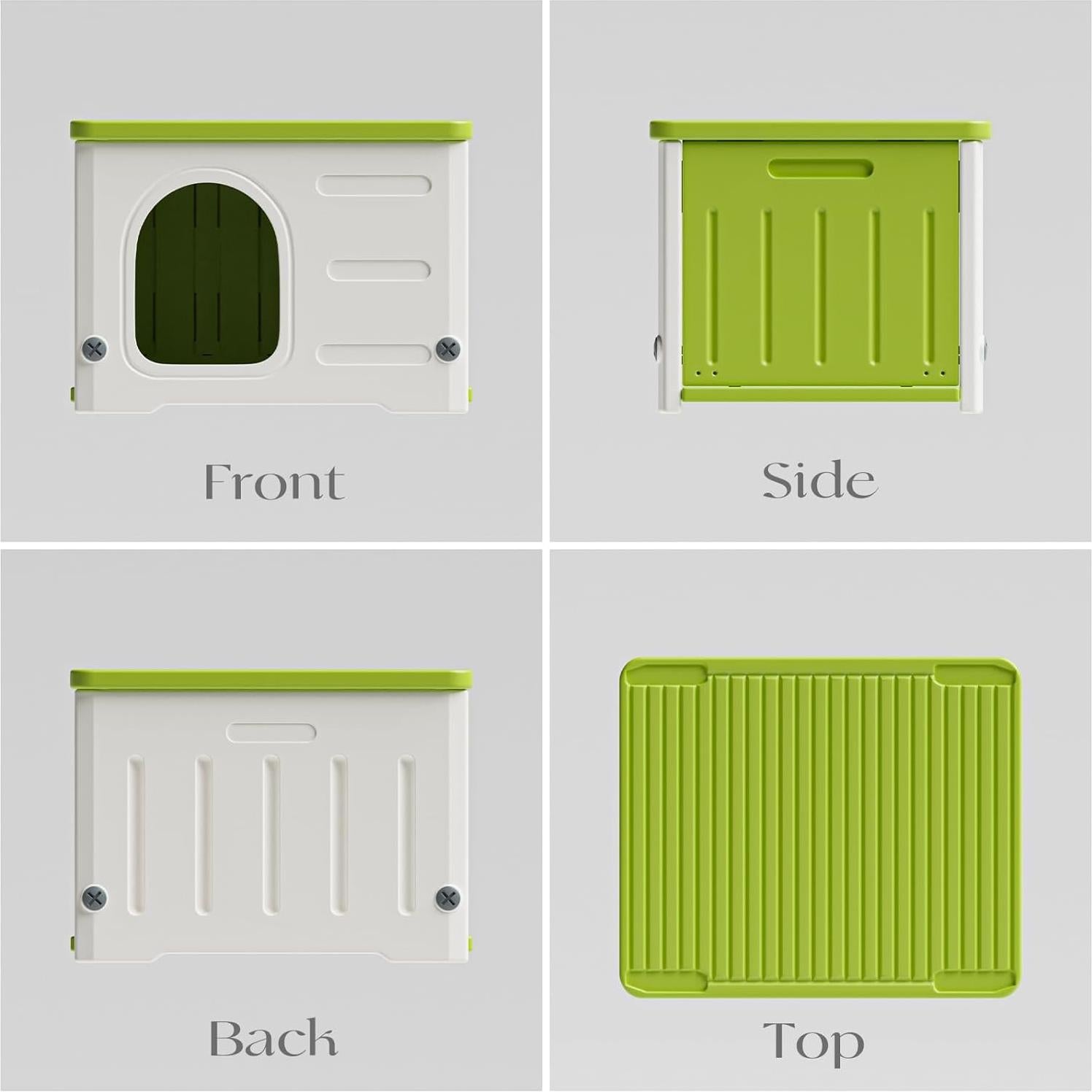 Casa de Gato Plástica TSEHOOHOO Verde Apilable Interior Exterior