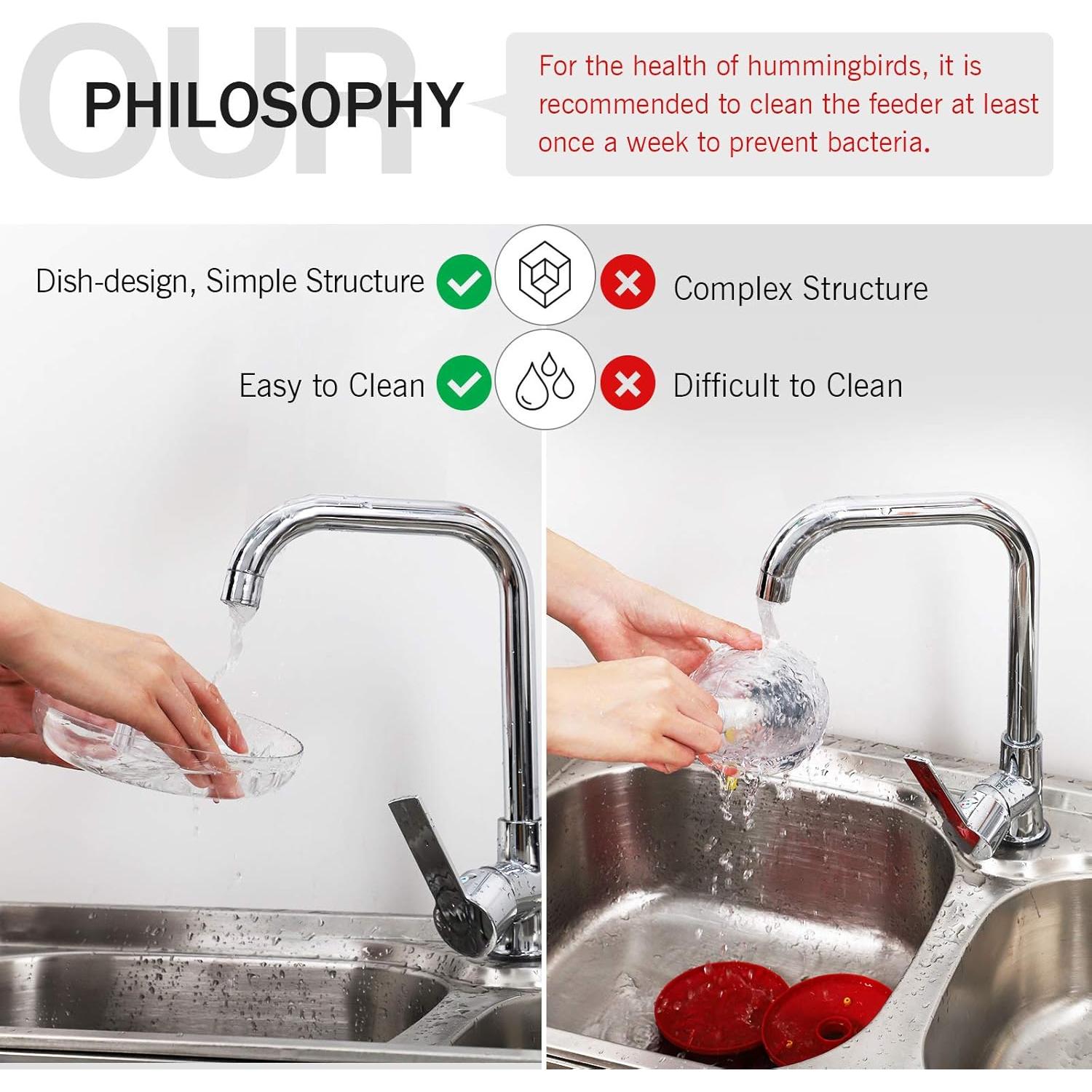 Alimentador de Colibrí eWonLife 2 Paquete 473 ml A Prueba de Fugas