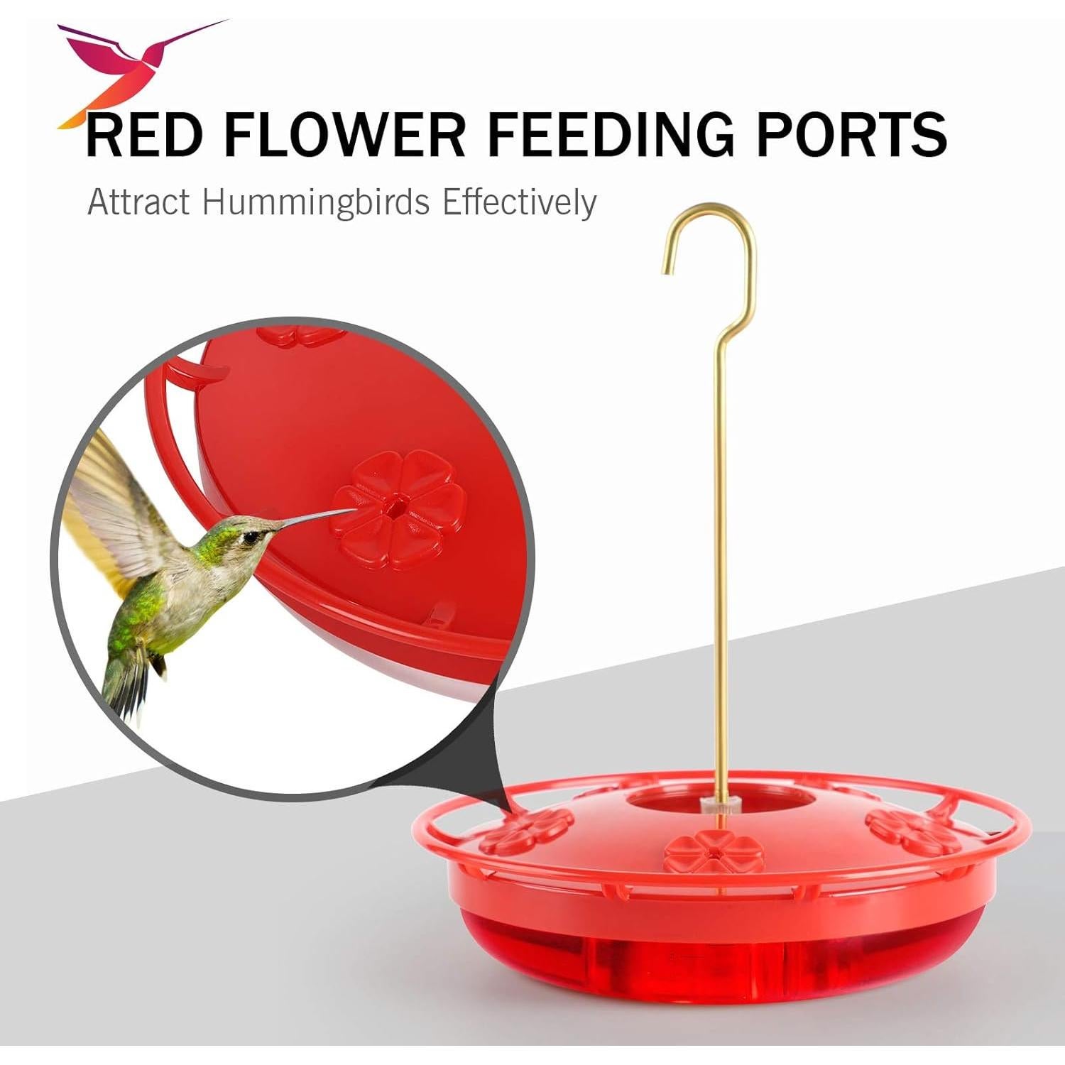 Alimentador de Colibrí eWonLife 2 Paquete 473 ml A Prueba de Fugas