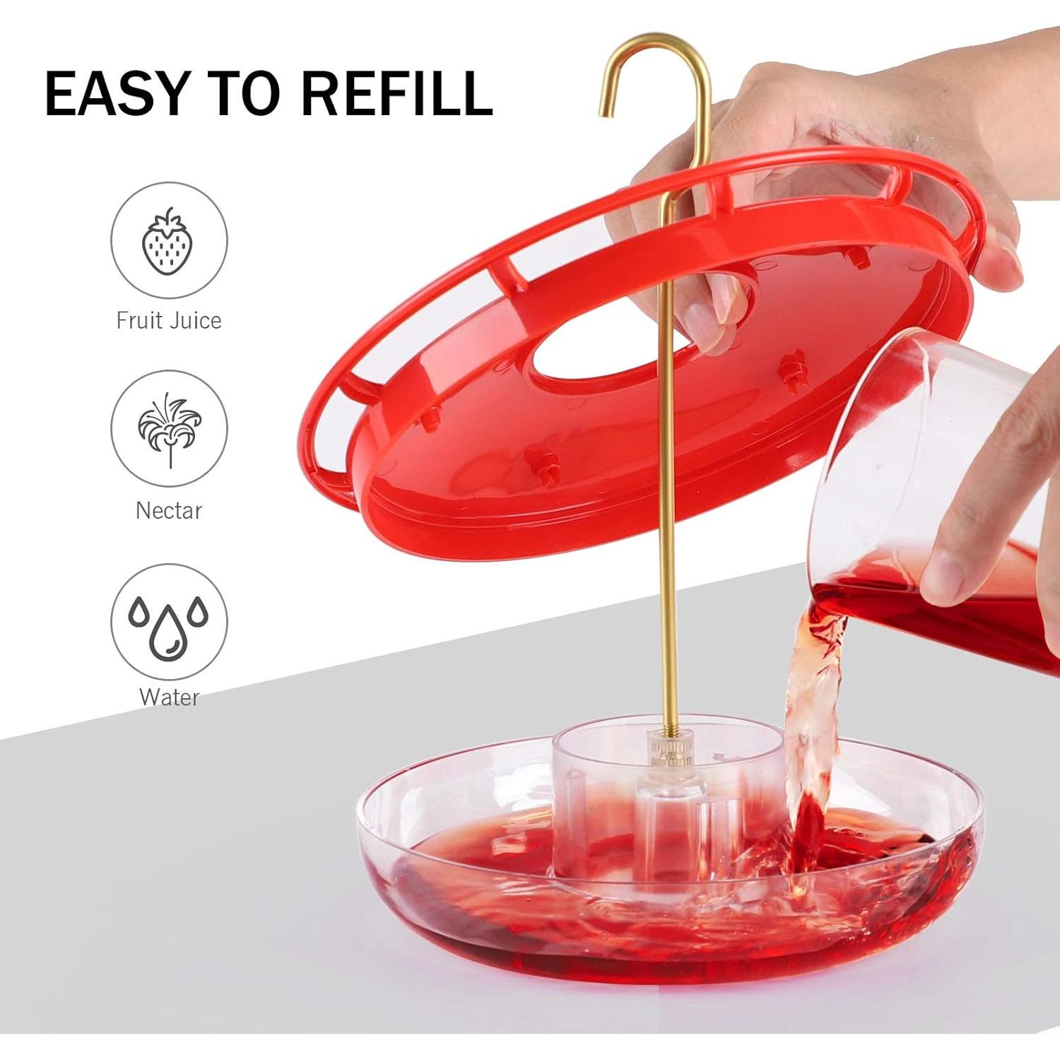 Alimentador de Colibrí eWonLife 2 Paquete 473 ml A Prueba de Fugas