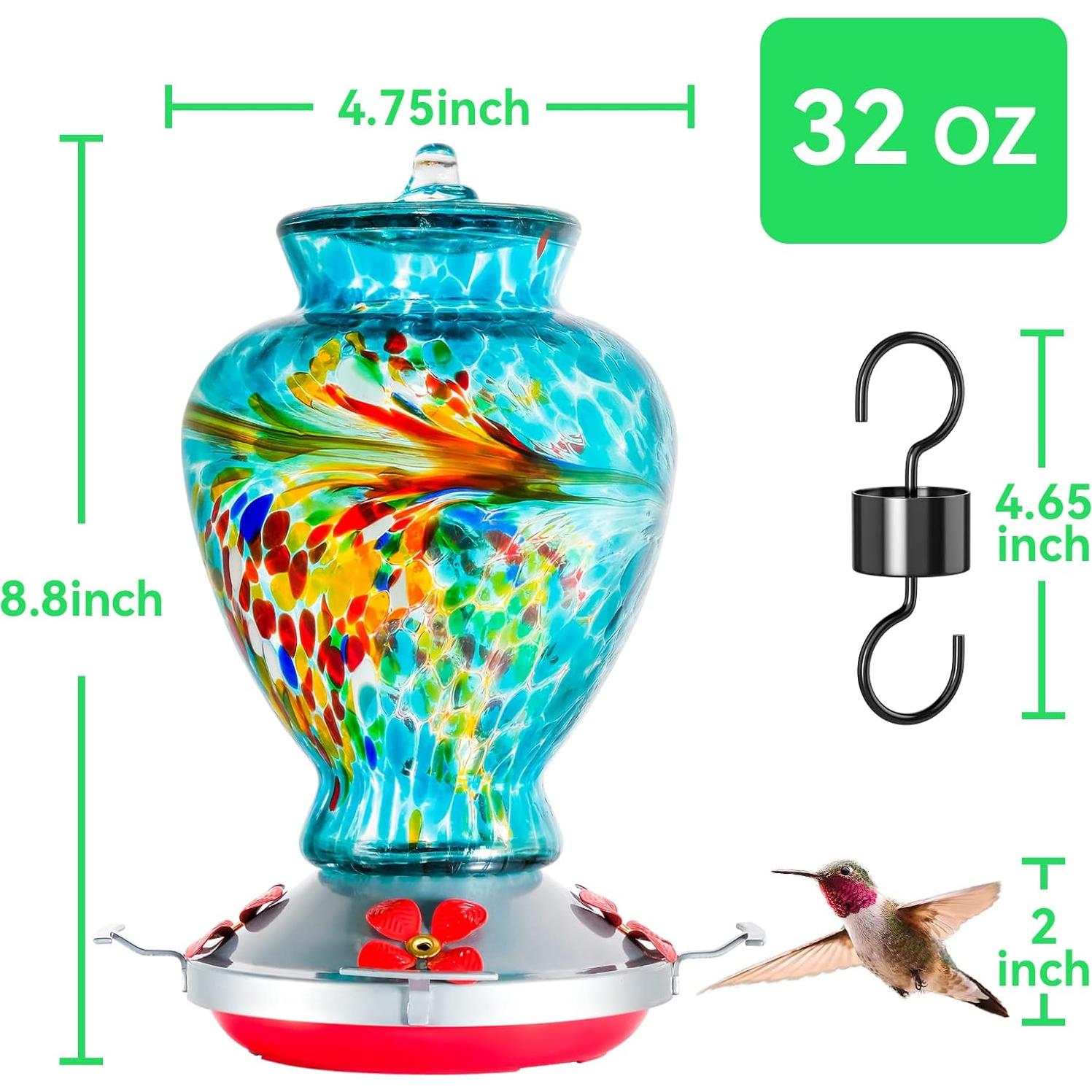 Comedero para Colibríes Advtim 0.91 kg Vidrio 32 oz Colgante