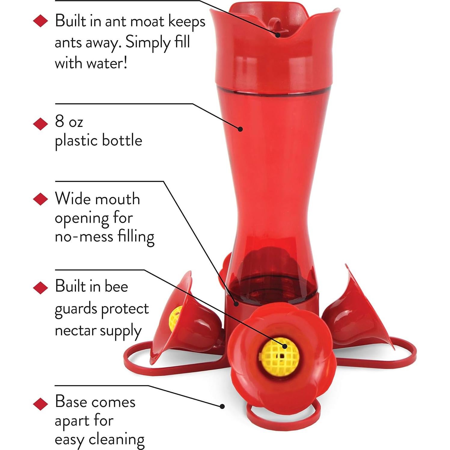 Alimentador de Colibrí Perky-Pet 403CP 236.6 ml Rojo