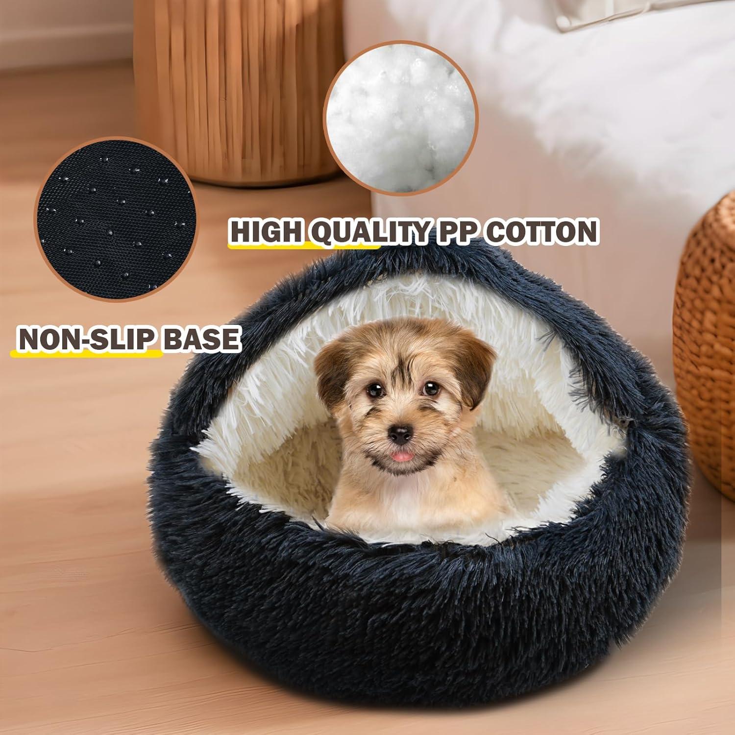 Cama para Gatos y Perros Pequeños BELEEWILWON 61x61cm Gris