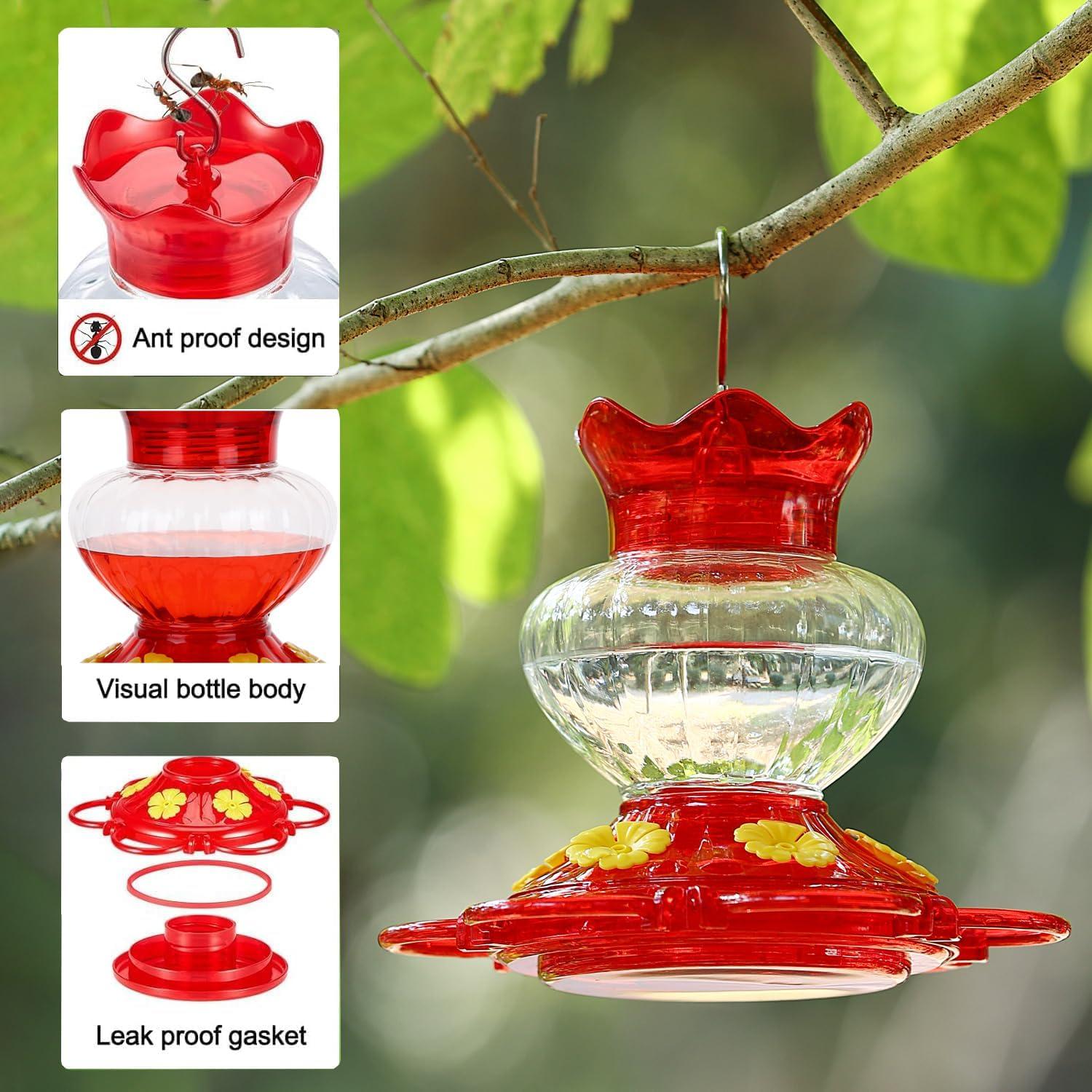 Alimentadores de Colibríes TOPXIAN 2 Paquete 368.5 ml Colgantes