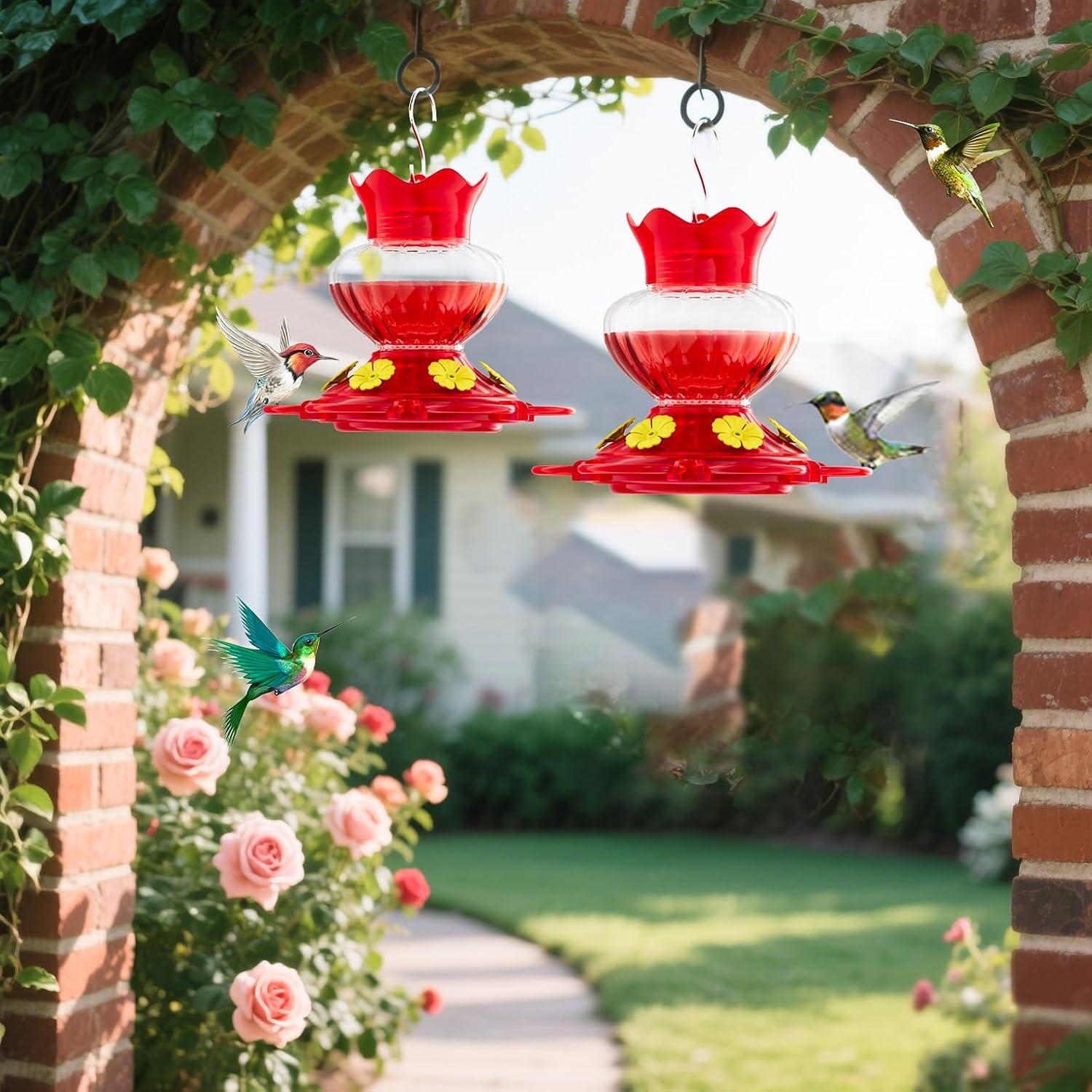 Alimentadores de Colibríes TOPXIAN 2 Paquete 368.5 ml Colgantes