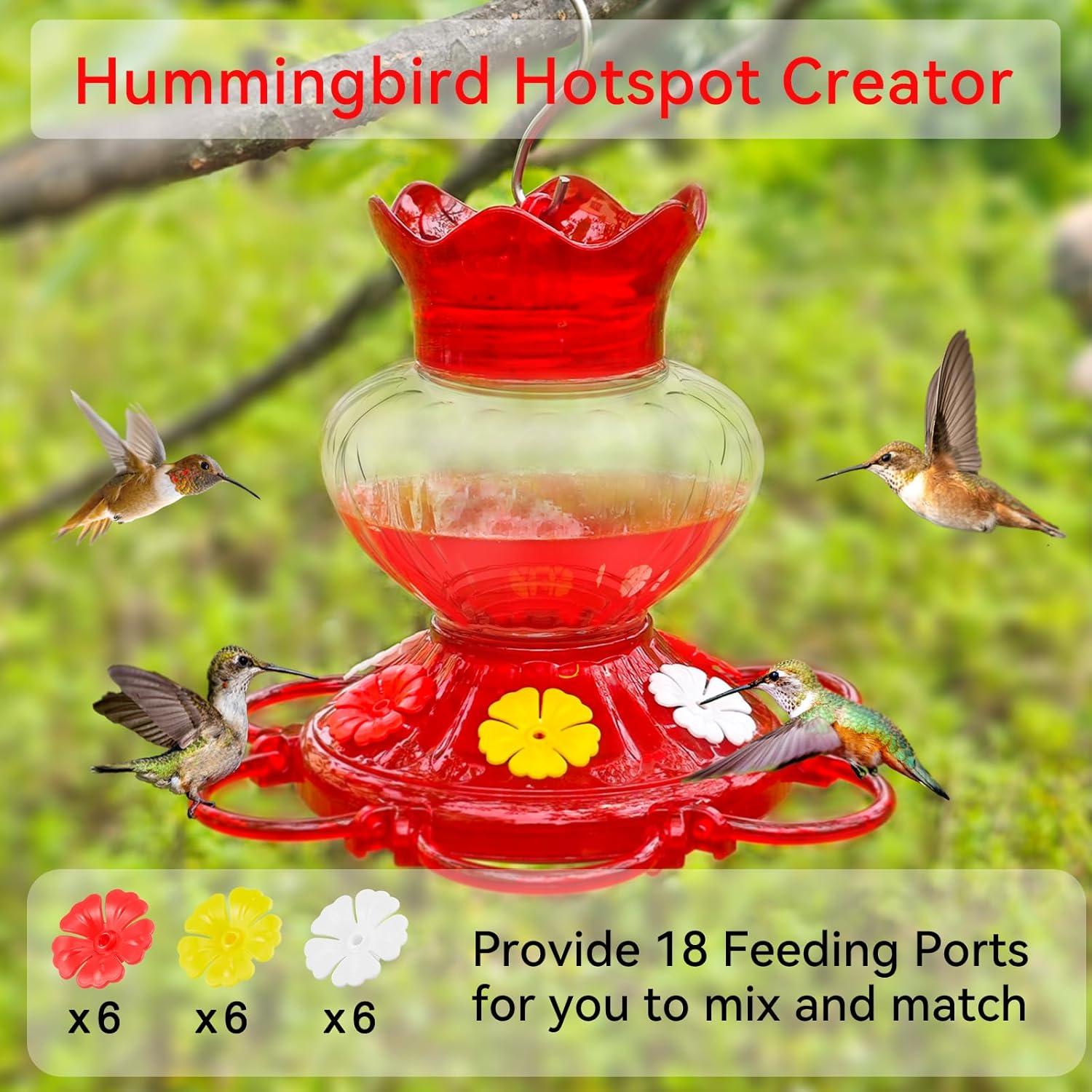 Alimentadores de Colibríes TOPXIAN 2 Paquete 368.5 ml Colgantes