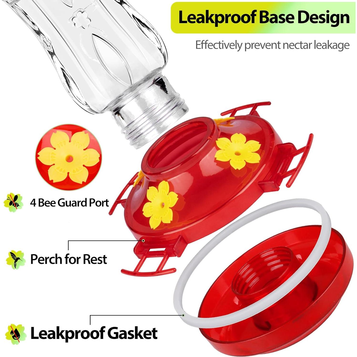 Comedero para colibrí XAROO de vidrio 425g con trampa para hormigas