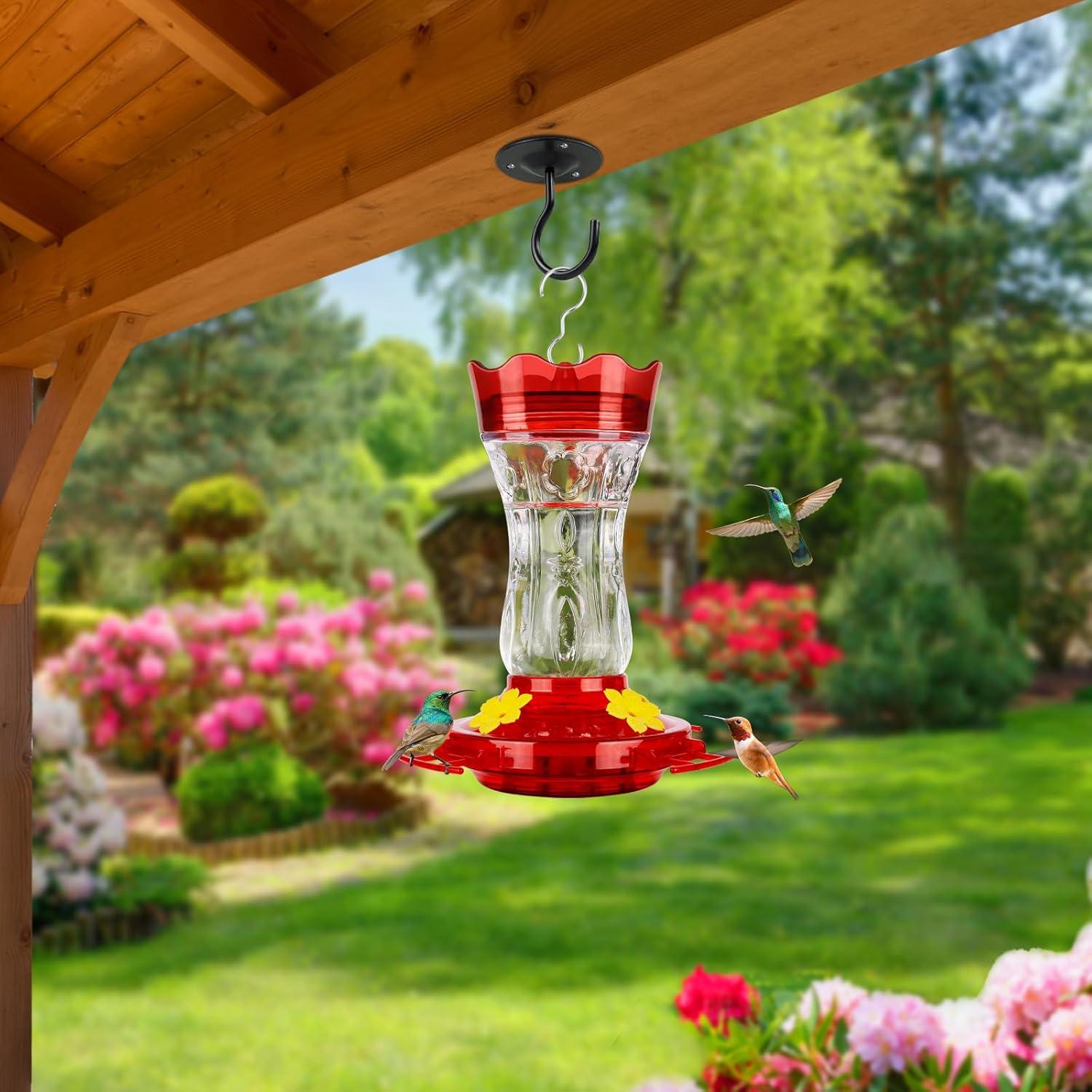 Comedero para colibrí XAROO de vidrio 425g con trampa para hormigas