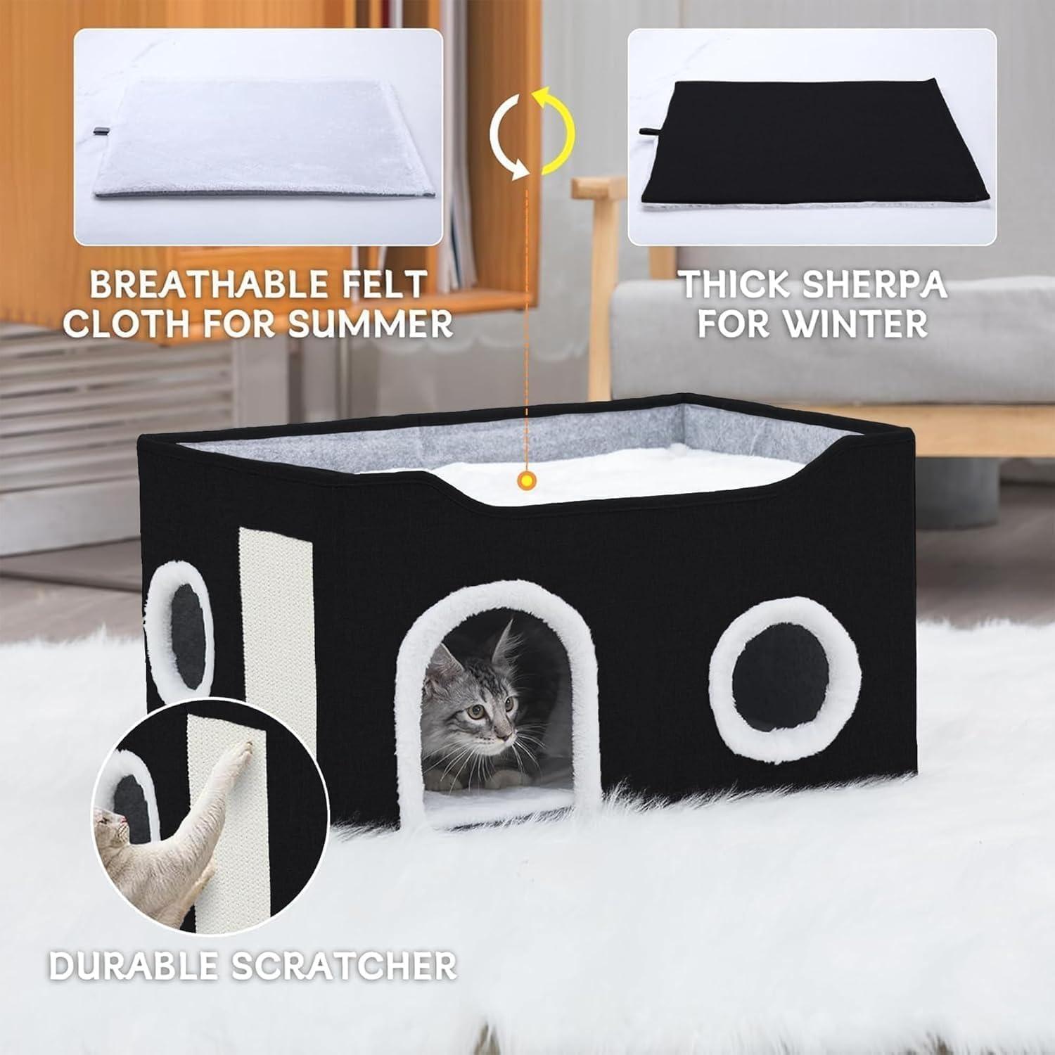 Casa para Gatos Plegable Gosipeya - Escondite Acogedor 60x40 cm