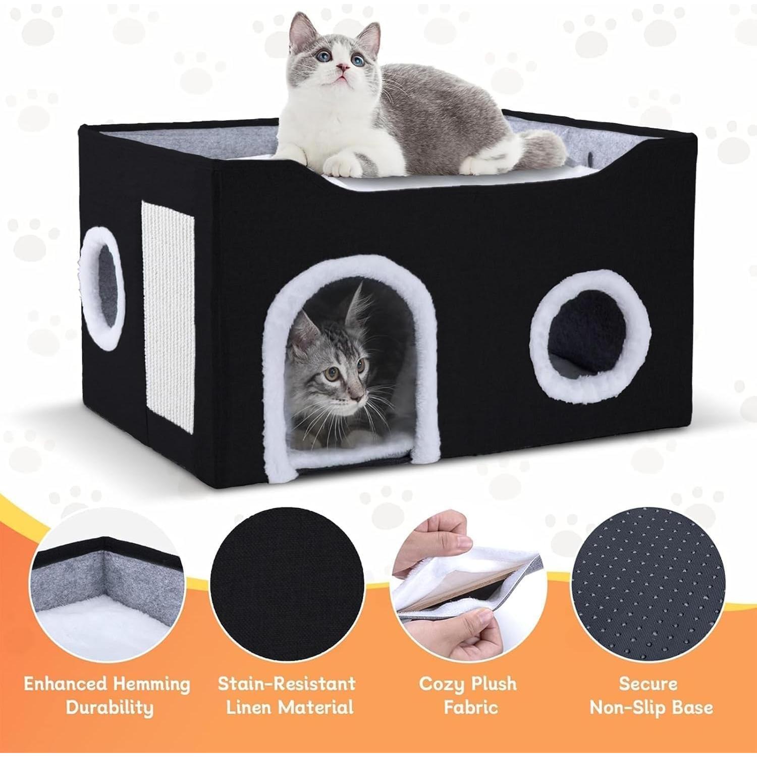 Casa para Gatos Plegable Gosipeya - Escondite Acogedor 60x40 cm