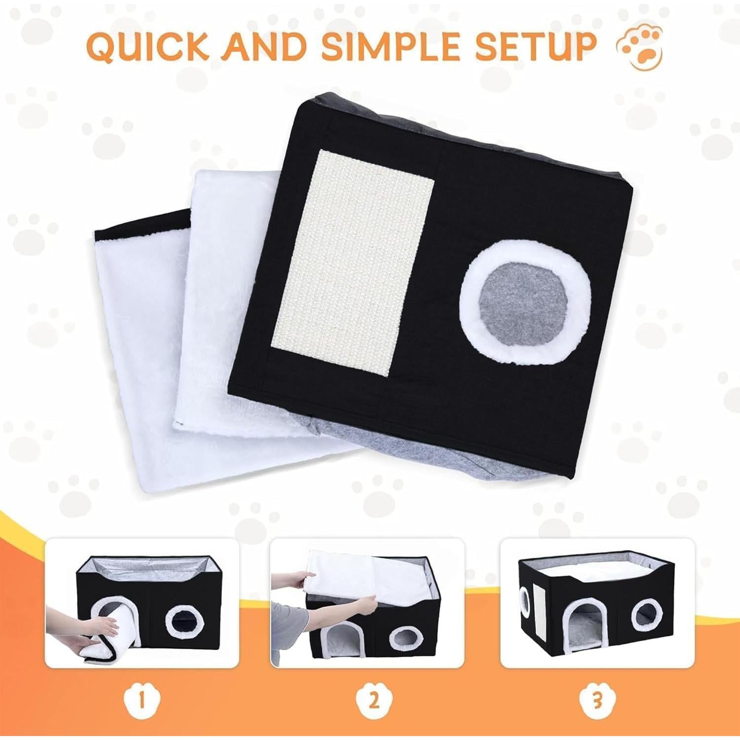 Casa para Gatos Plegable Gosipeya - Escondite Acogedor 60x40 cm