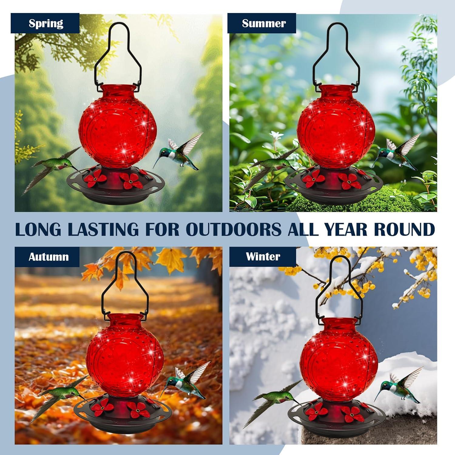 Alimentador de Colibríes de Vidrio LXliangxin 0.65L Colgante