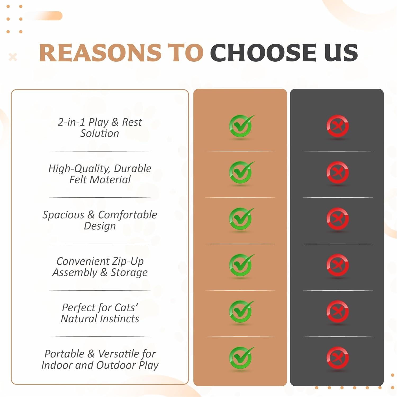 Cueva Túnel para Gatos MeowMansion - Fieltro Resistente 50.8cm