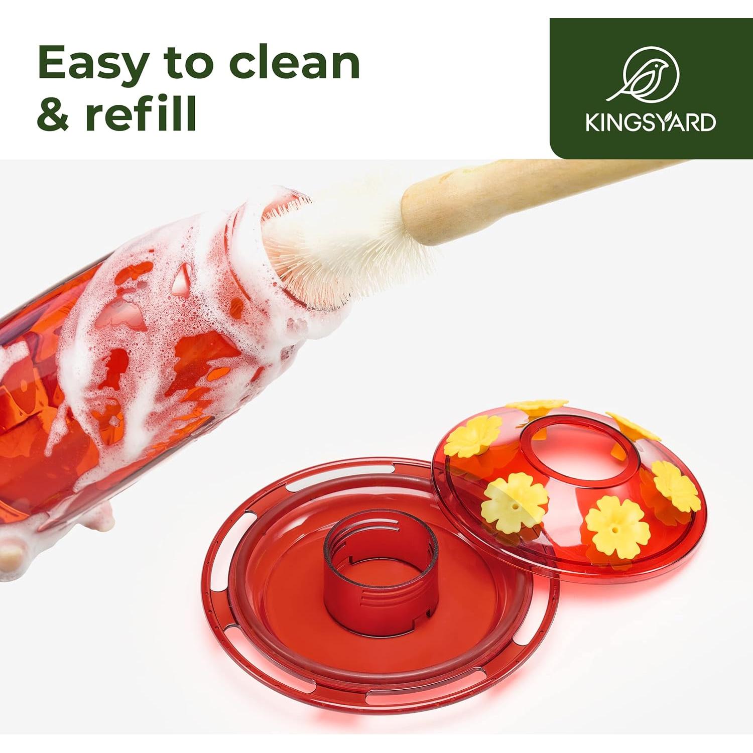 Alimentador de Colibrí Kingsyard Rojo 16 Oz Colgante con Protección