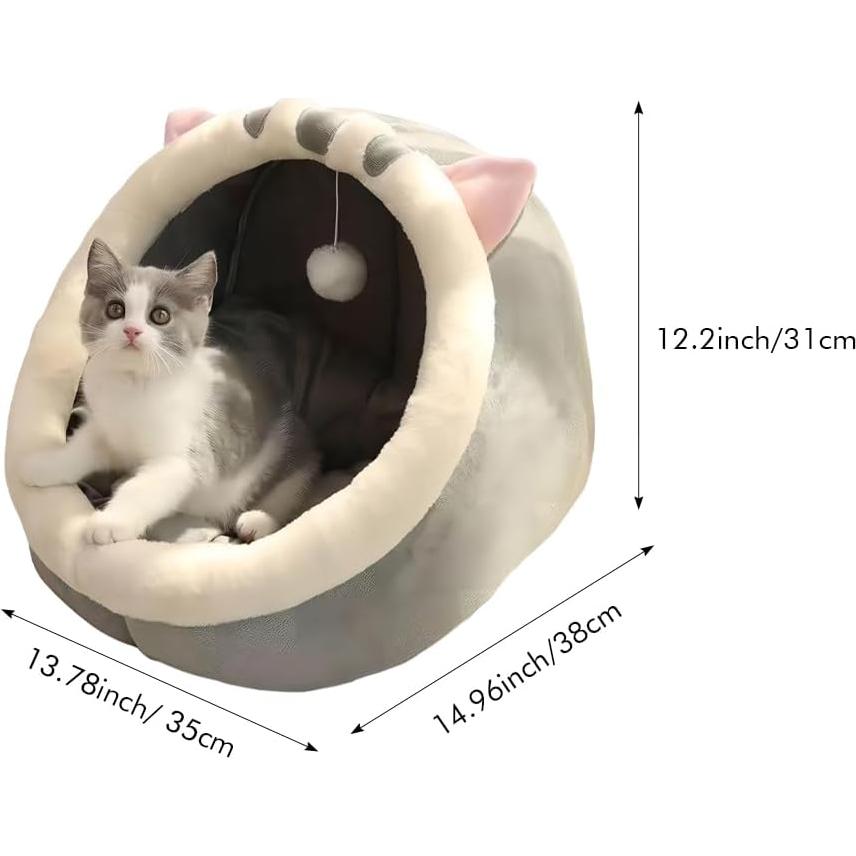 Cueva para Gatos PUXING Mediana - Refugio Acogedor de Fieltro