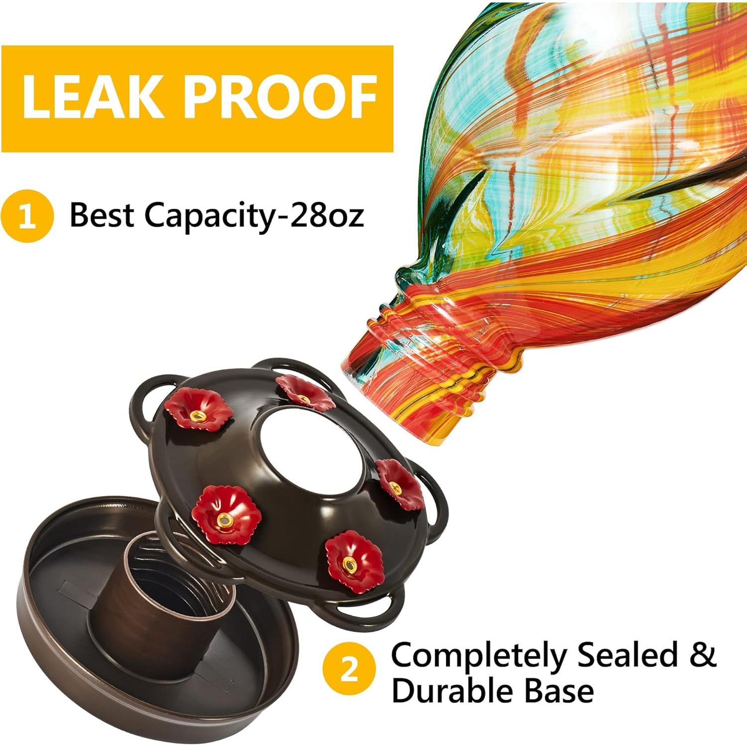 Alimentador de Colibrí LUJII Espiral de Helado 828 ml Antifugas