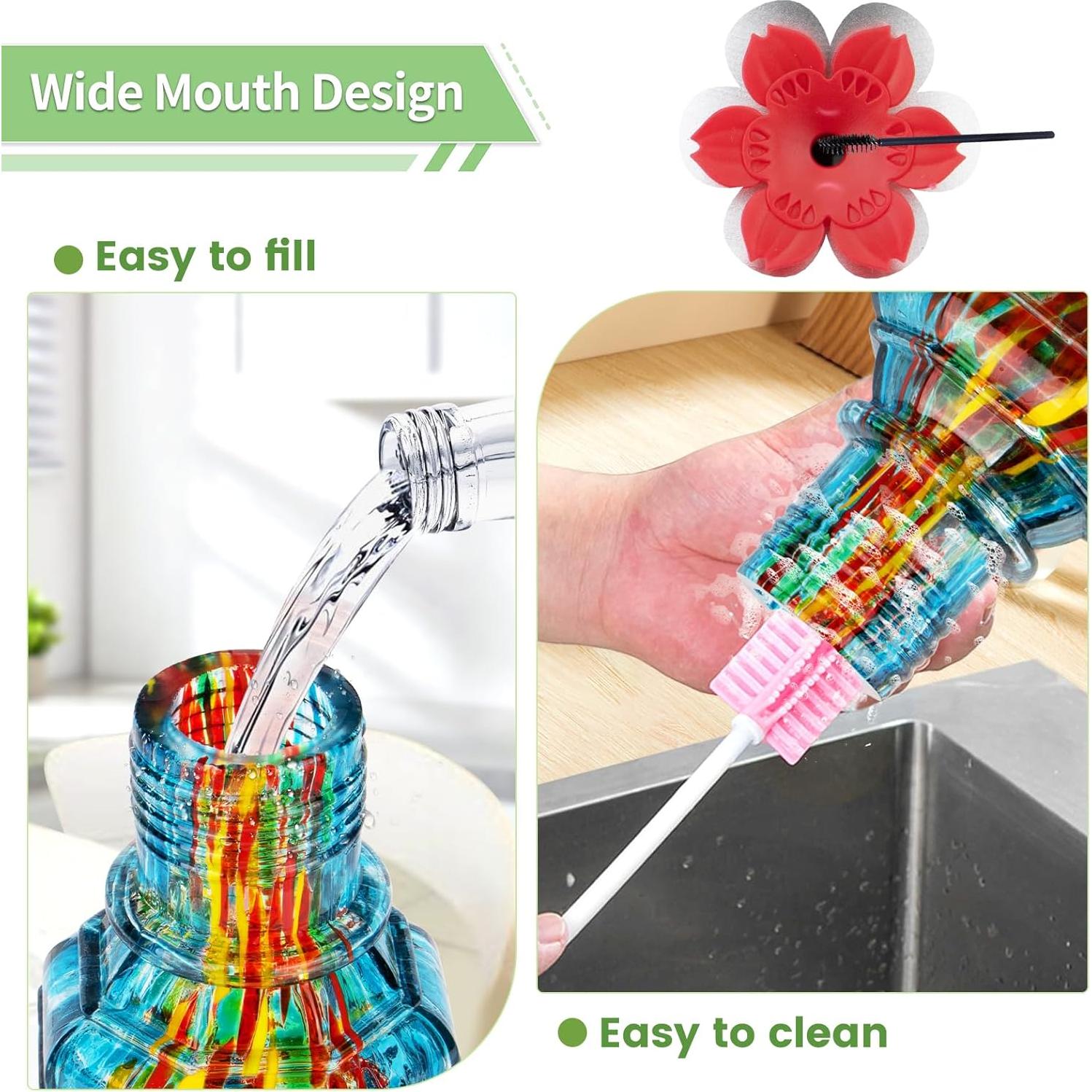 Comedero para Colibrí XAROO de Vidrio 425 g 4 Puertos Azul