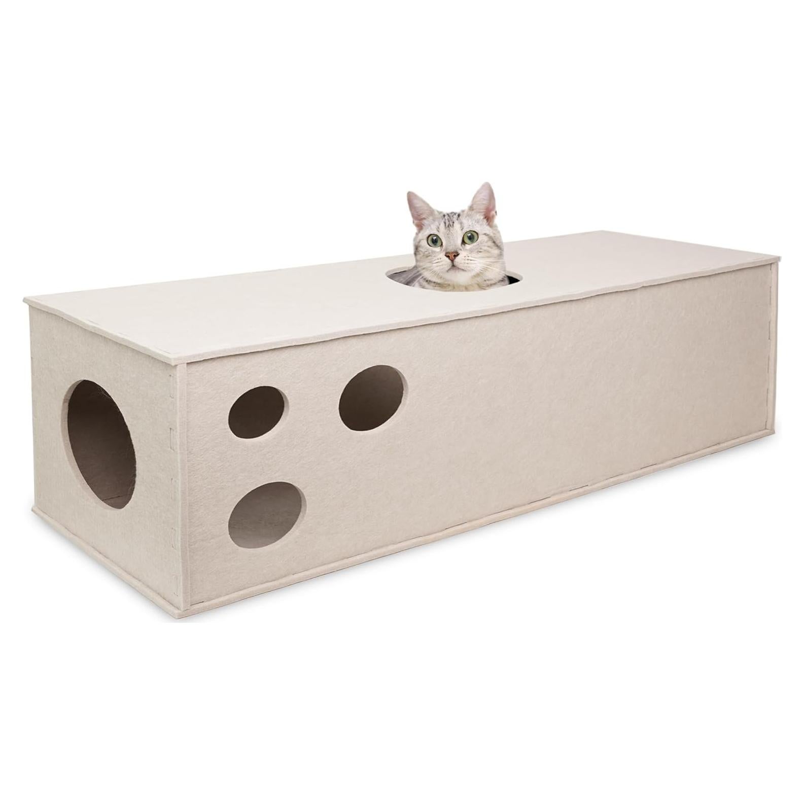 Túnel para Gatos PETKARAY, Cueva de Fieltro Suave 87.6cm