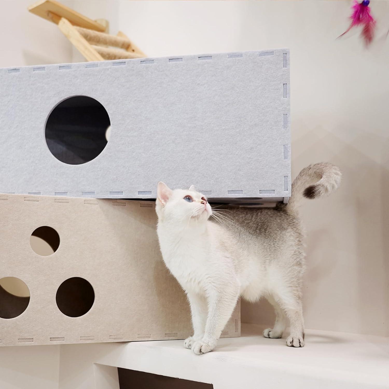 Túnel para Gatos PETKARAY, Cueva de Fieltro Suave 87.6cm