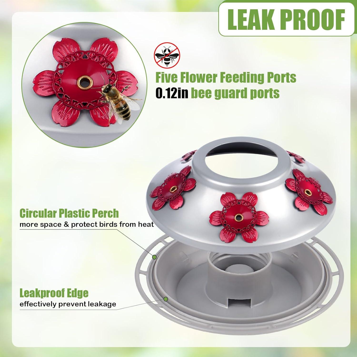 Alimentador de Colibrí BOLITE de Vidrio 0.62L Colgante Morado