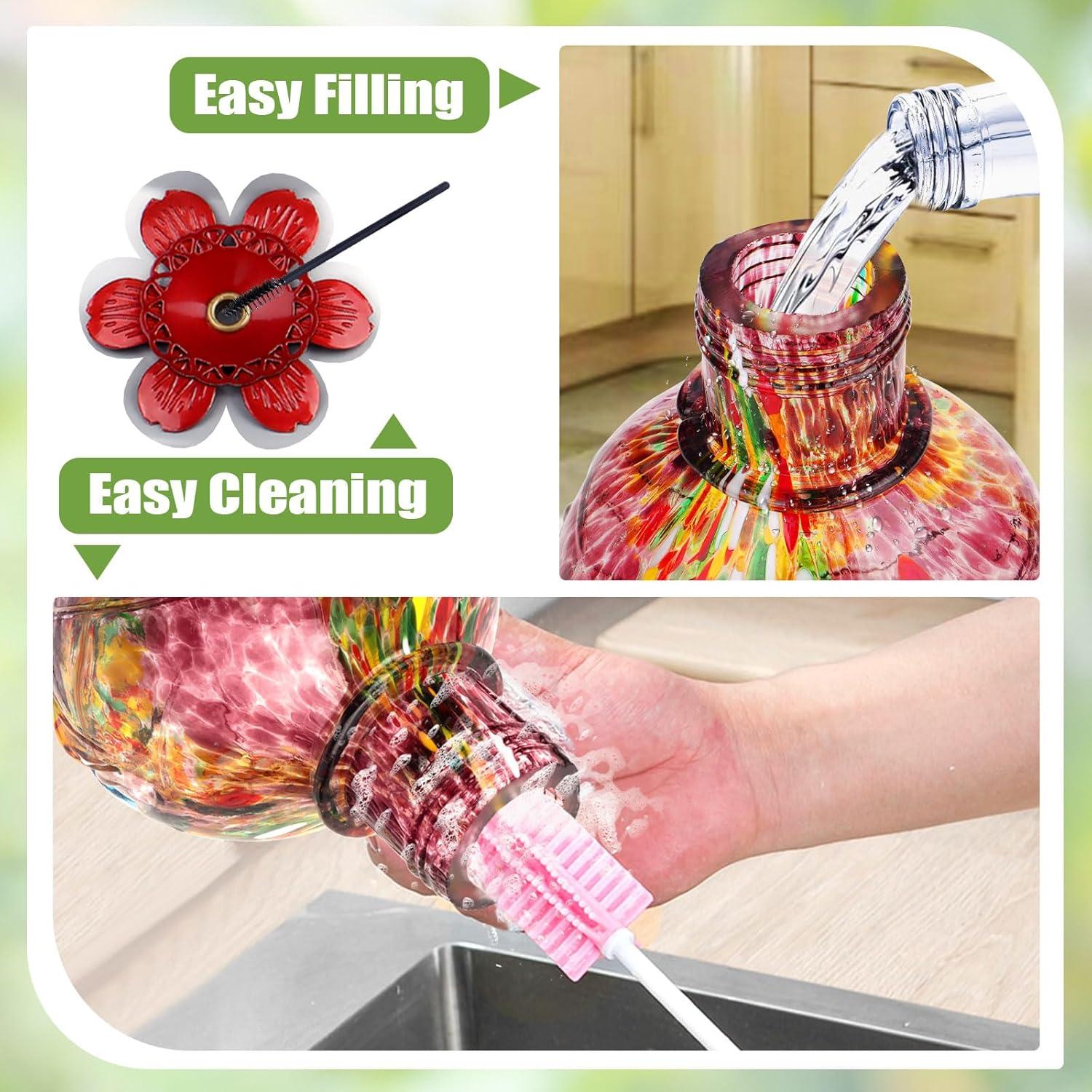 Alimentador de Colibrí BOLITE de Vidrio 0.62L Colgante Morado