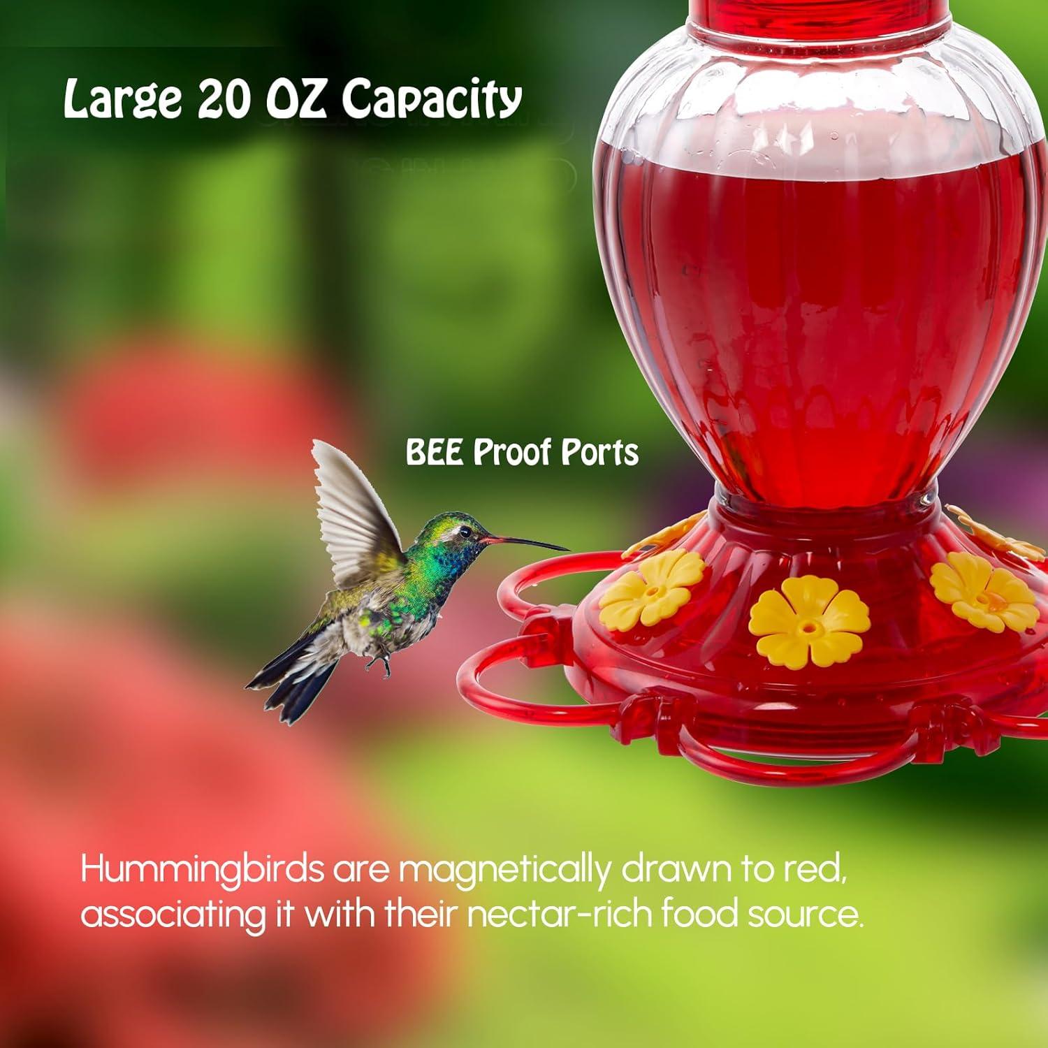 Comedero para Colibríes 590 ml - Juego de 2 - Antiabejas