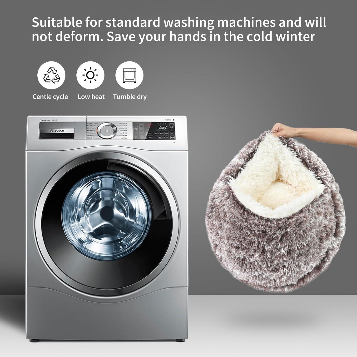 Cama Redonda para Perro y Gato KITTYWOO 60cm Marrón