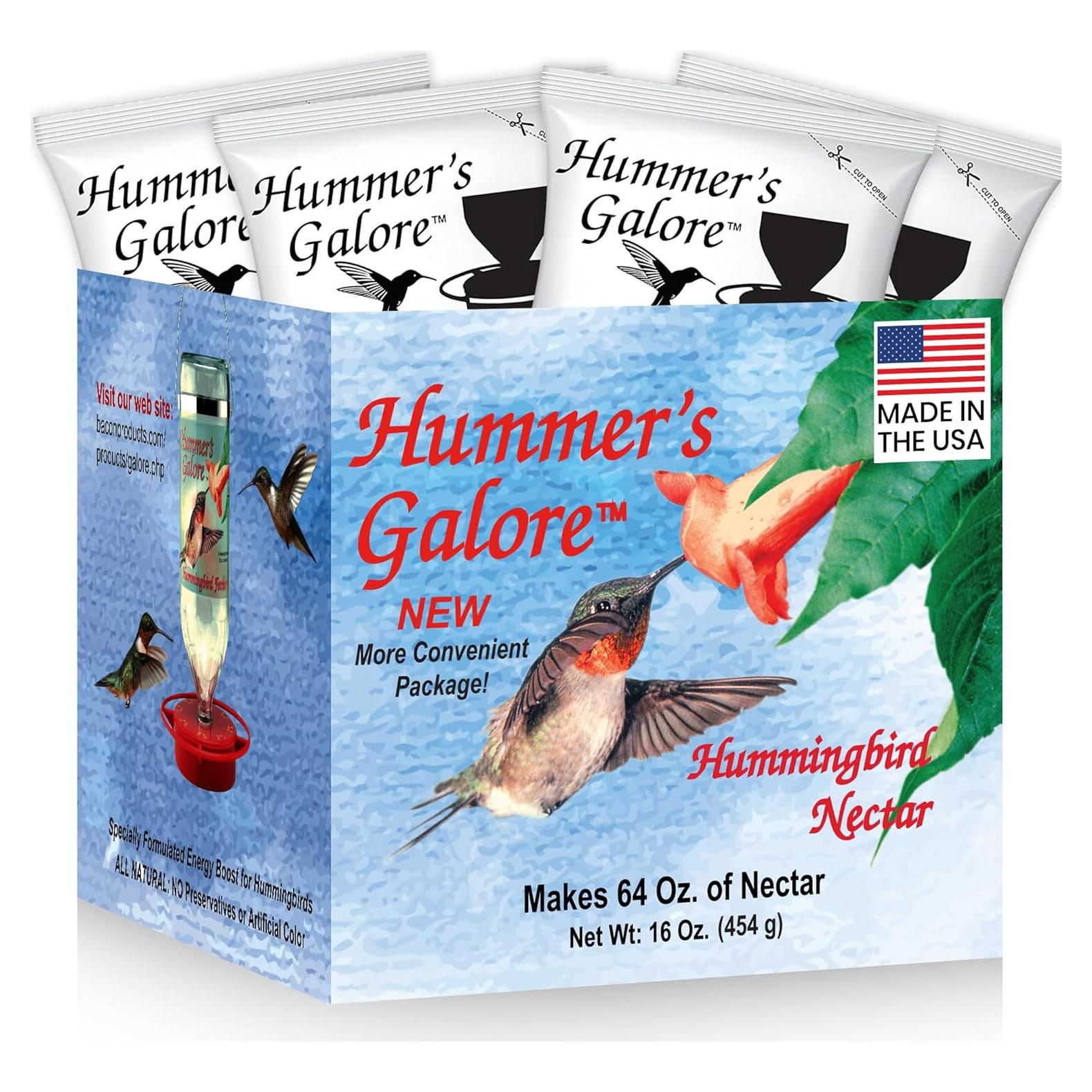 Néctar para Colibríes Hummer's Galore 64 oz - Natural y Listo para Usar