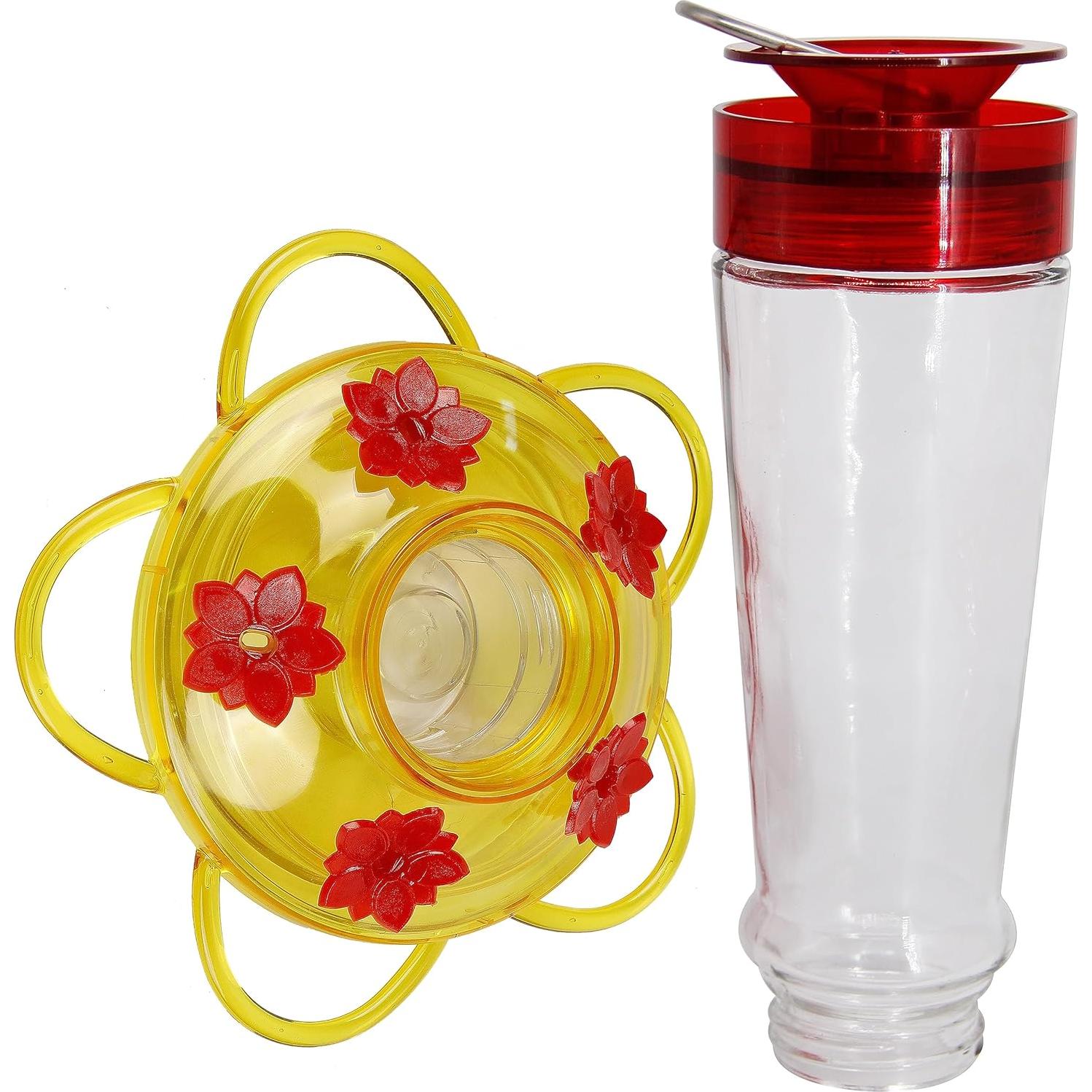 Comedero para Colibríes Shrdaepe de Vidrio 295ml 5 Puertos