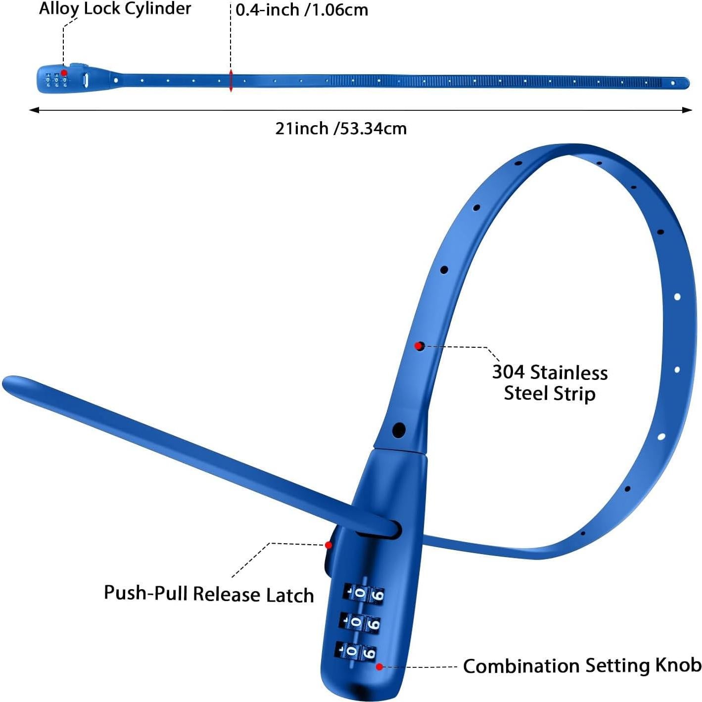 Cerradura Ajustable Eoio 2 Paquete Azul para Seguridad Infantil