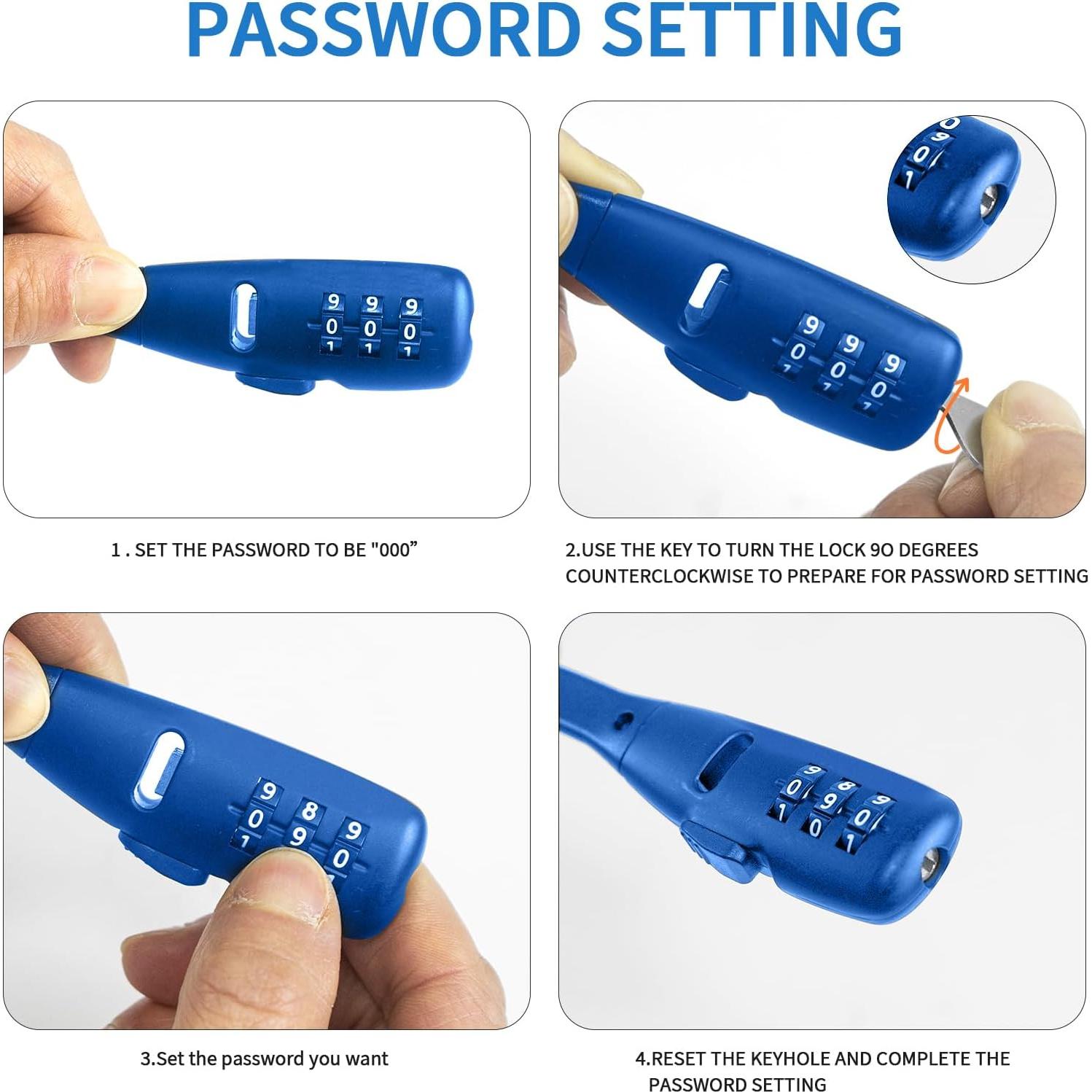 Cerradura Ajustable Eoio 2 Paquete Azul para Seguridad Infantil