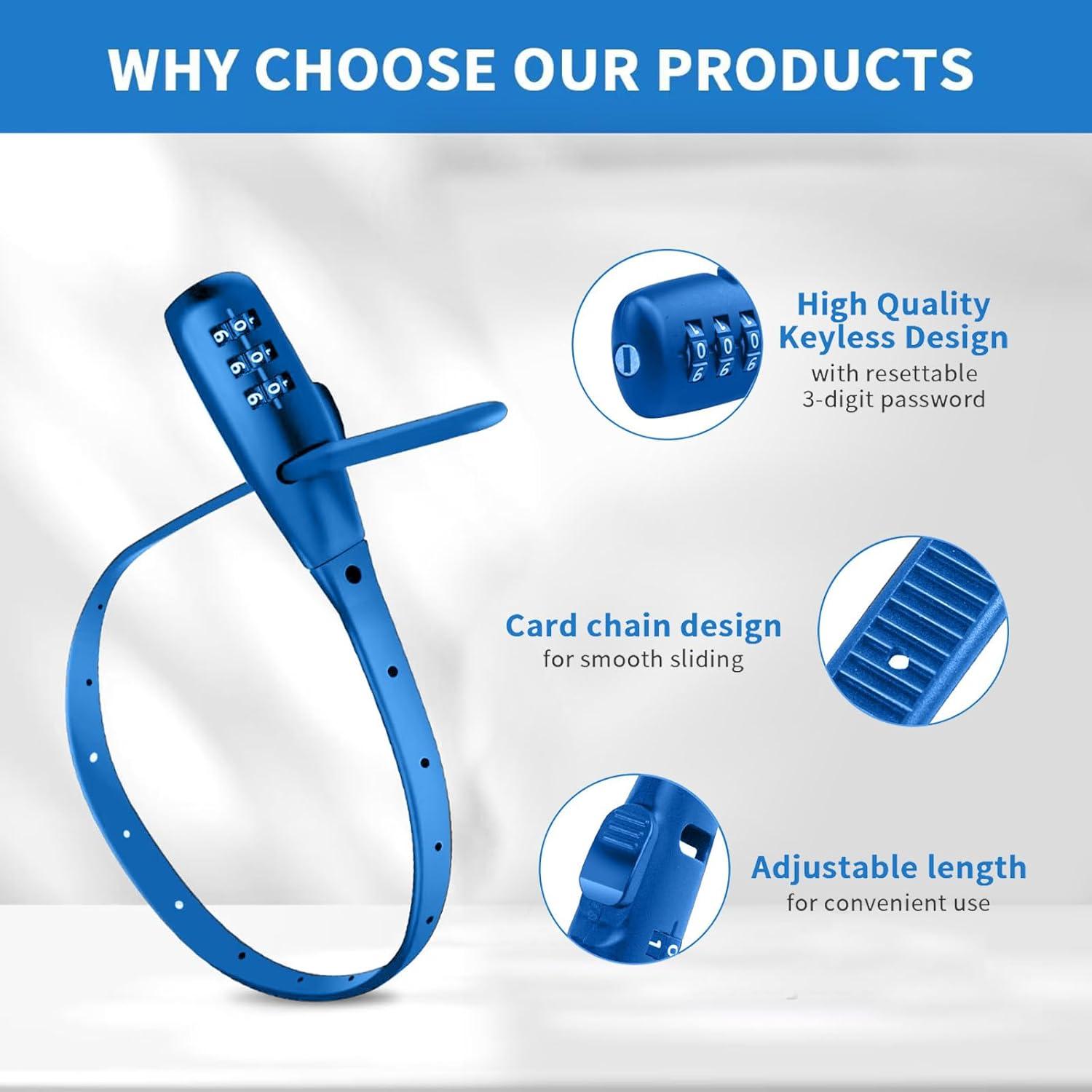 Cerradura Ajustable Eoio 2 Paquete Azul para Seguridad Infantil