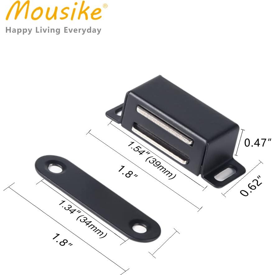 Imanes de Gabinete Mousike Acero Inoxidable 8 Pack 9.07 kg