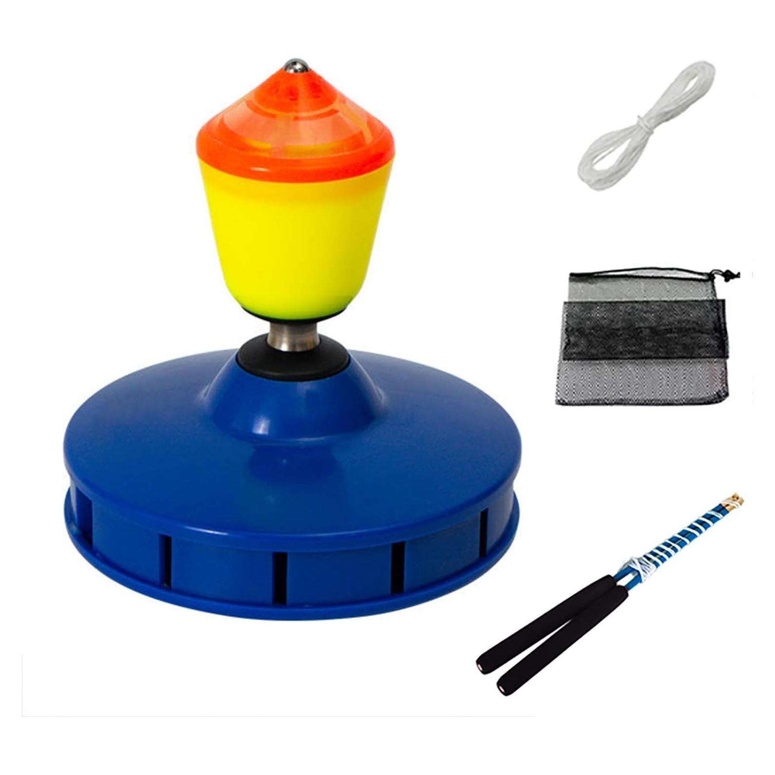 Juego de Diábolo Chino Erencook Azul 9 Rodamientos con Palos