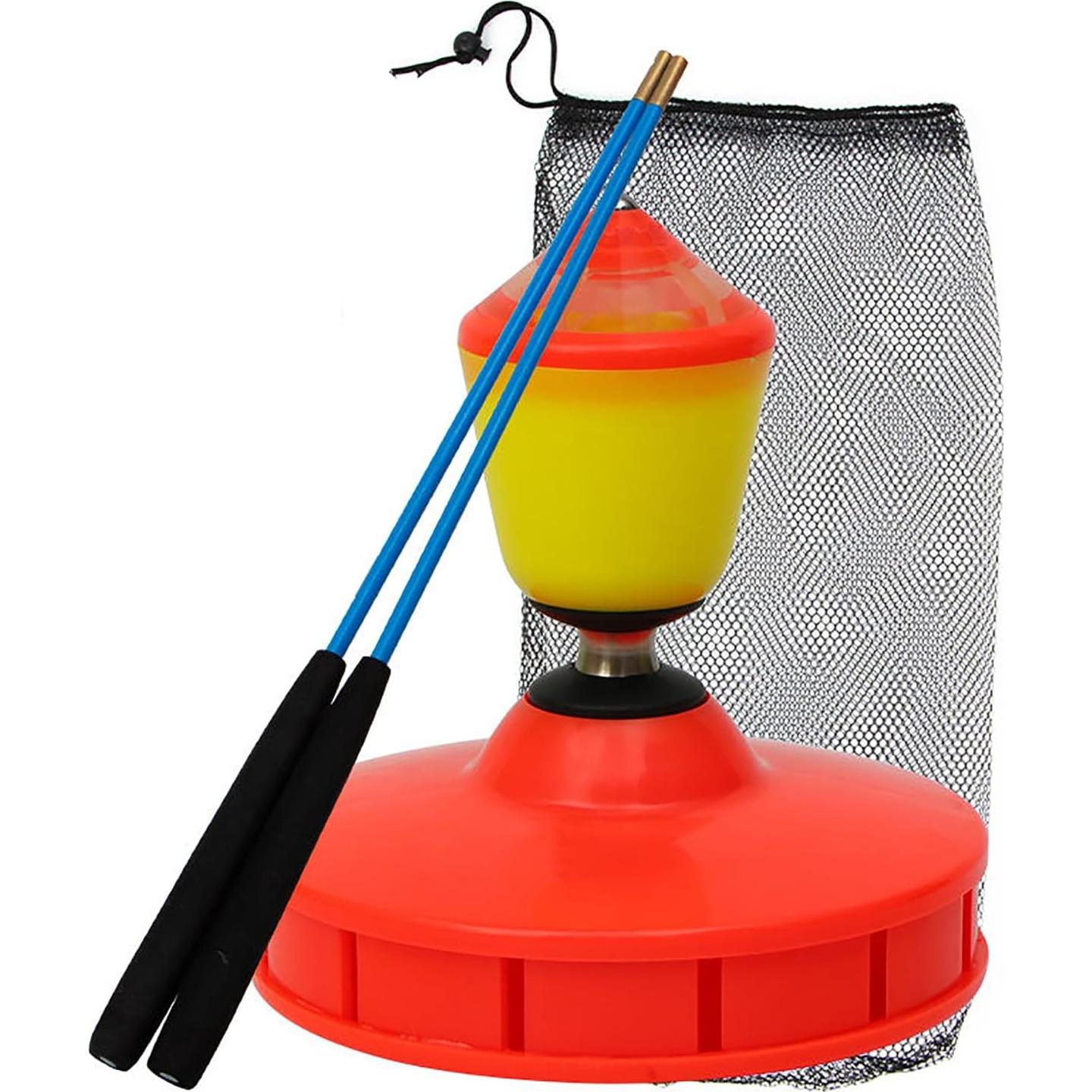 Juego de Diábolo Chino Erencook Azul 9 Rodamientos con Palos