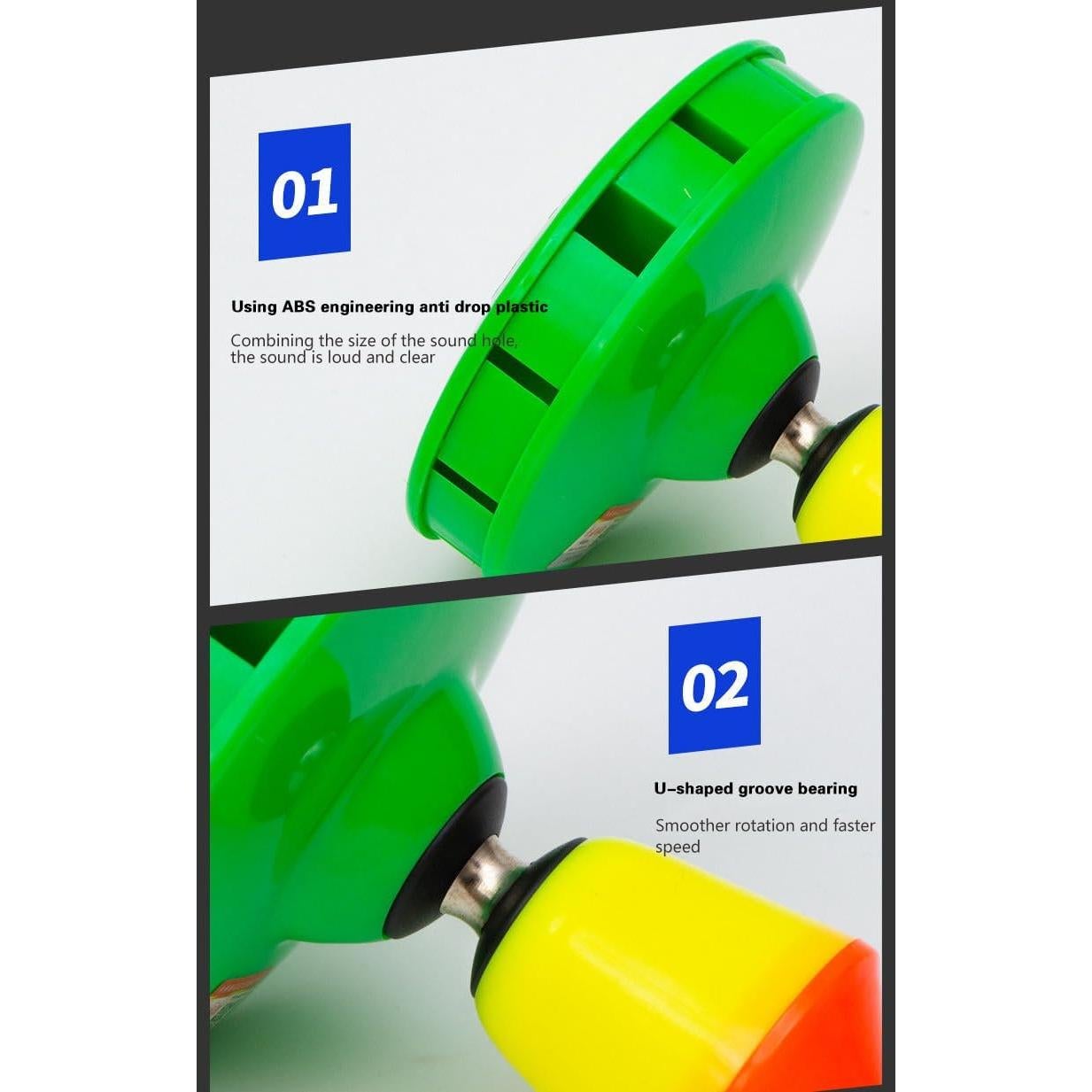 Juego de Diábolo Chino Erencook Azul 9 Rodamientos con Palos