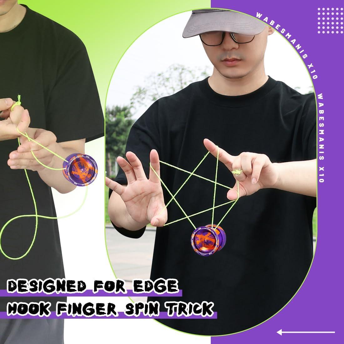 Yoyo Profesional Doble Función WABESMANIS X10 Naranja Púrpura