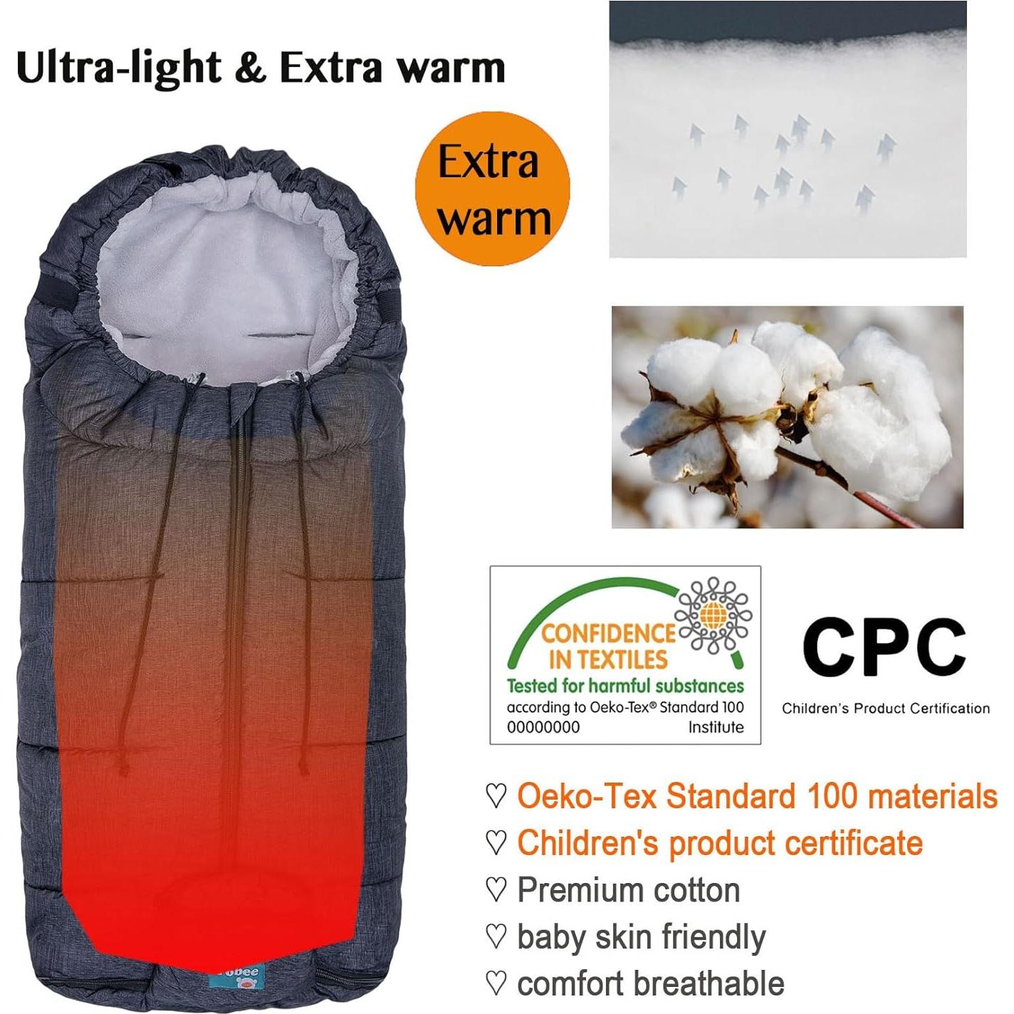 Bolsa de Saco para Cochecito Yobee Gris Cálido Impermeable