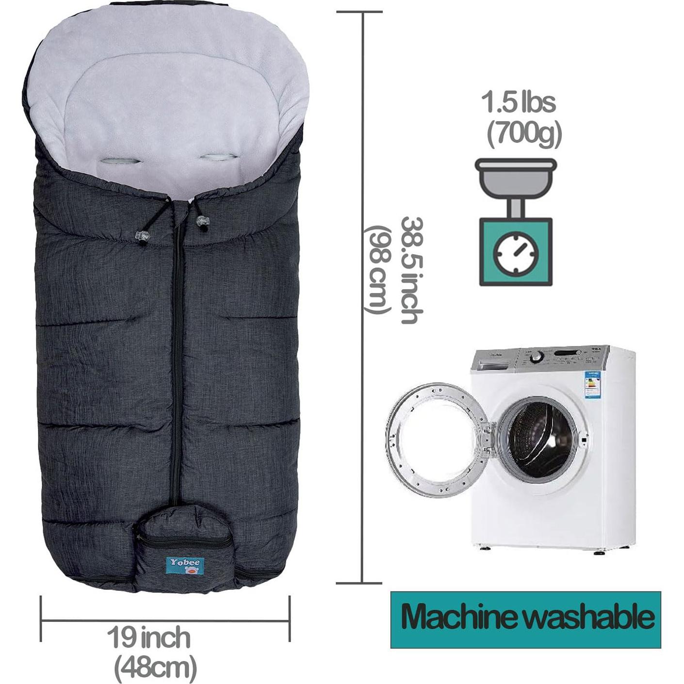 Bolsa de Saco para Cochecito Yobee Gris Cálido Impermeable
