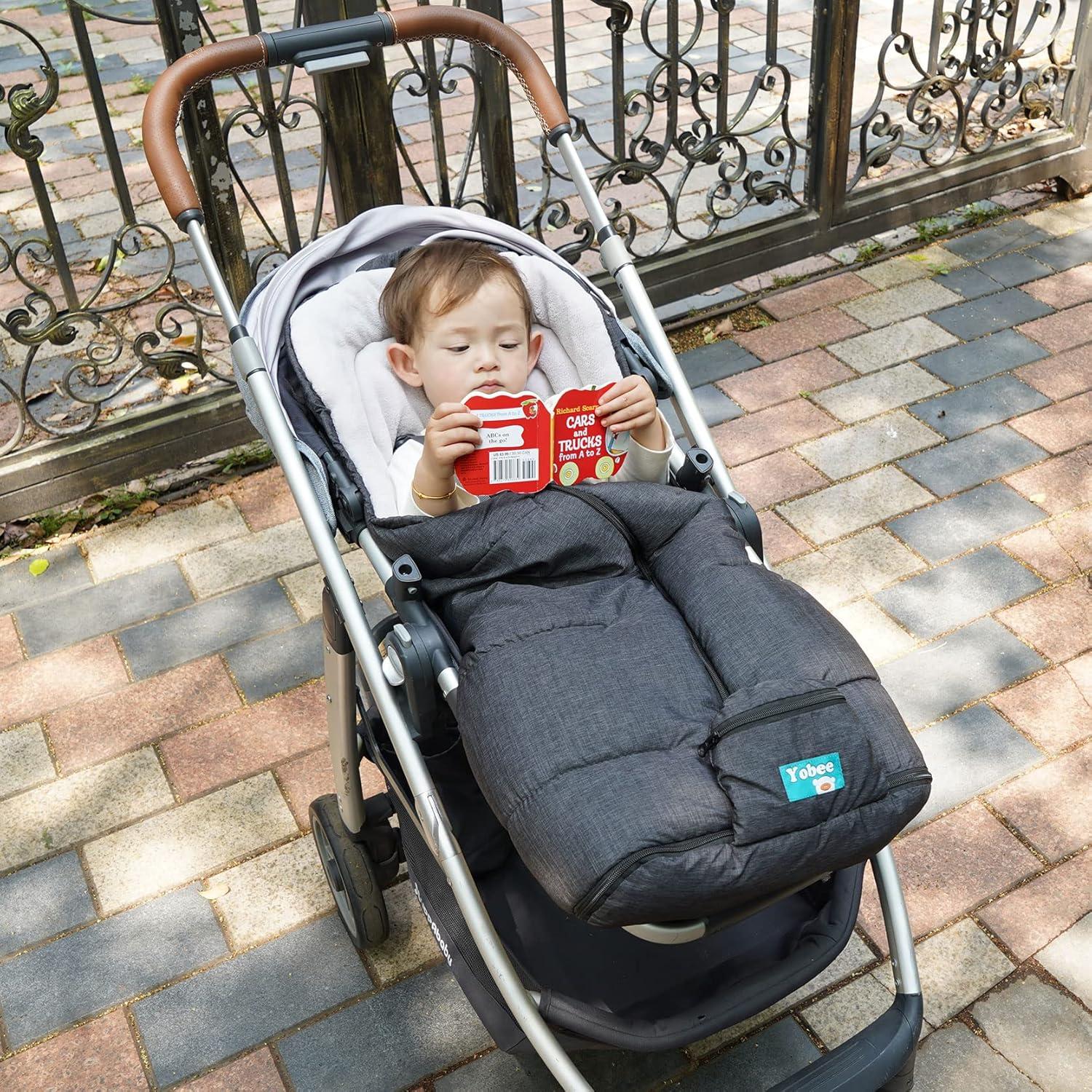Bolsa de Saco para Cochecito Yobee Gris Cálido Impermeable