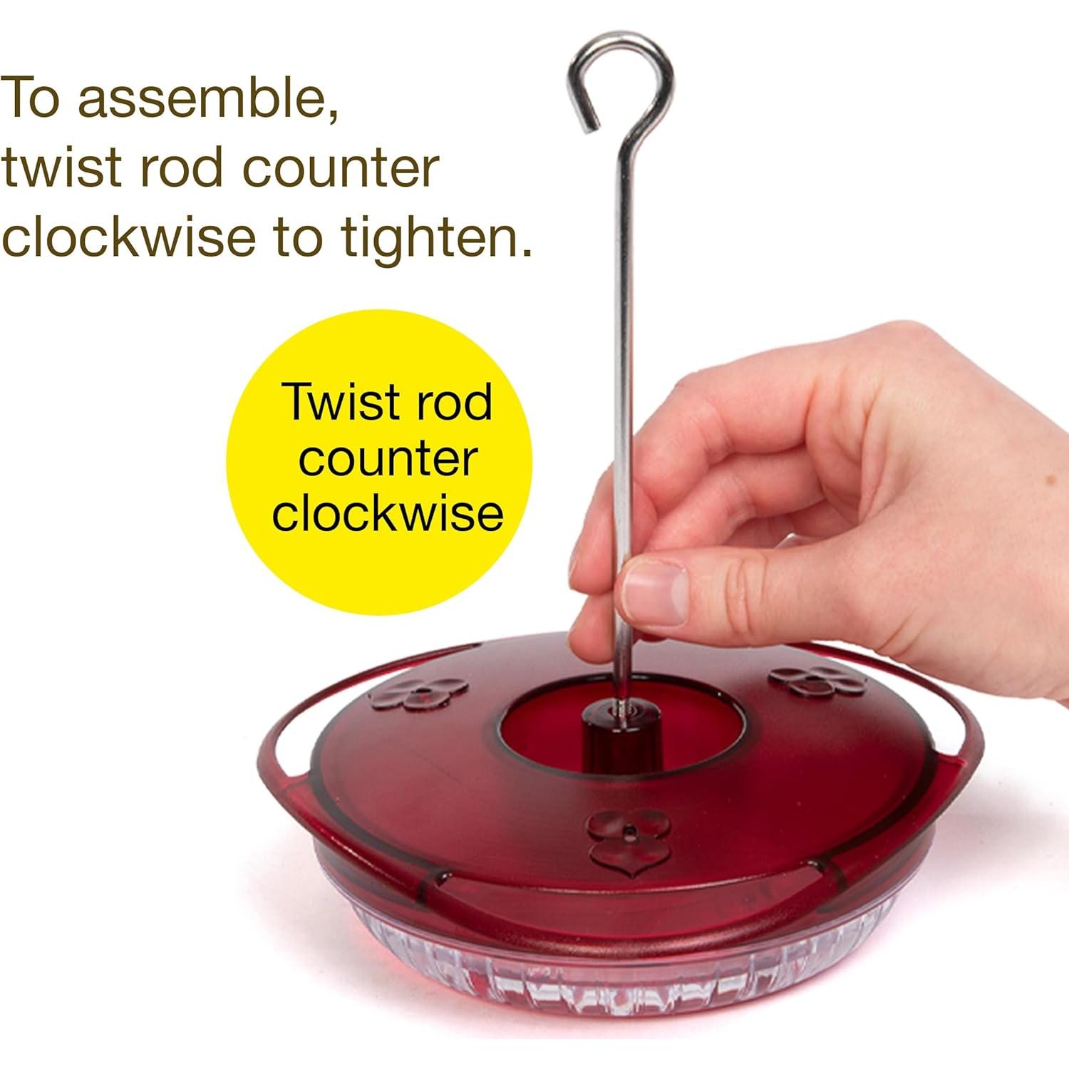 Small Hummingbird Feeder – Jacobi Jayne® Sweet Spot™ Hummingbird Feeder – Best Humming Bird Feeder, Small Hanging Ant-Proof Saucer Feeder with Ant Moat, Easy to Clean, Ideal for Outdoors