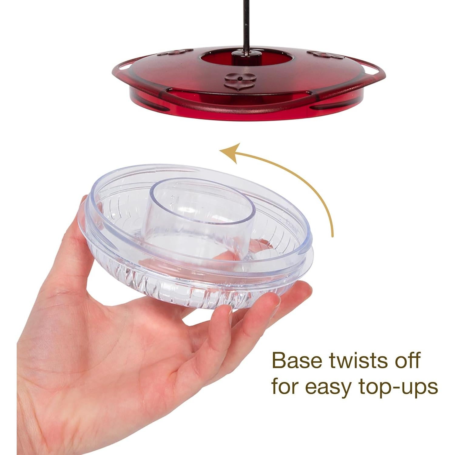 Small Hummingbird Feeder – Jacobi Jayne® Sweet Spot™ Hummingbird Feeder – Best Humming Bird Feeder, Small Hanging Ant-Proof Saucer Feeder with Ant Moat, Easy to Clean, Ideal for Outdoors