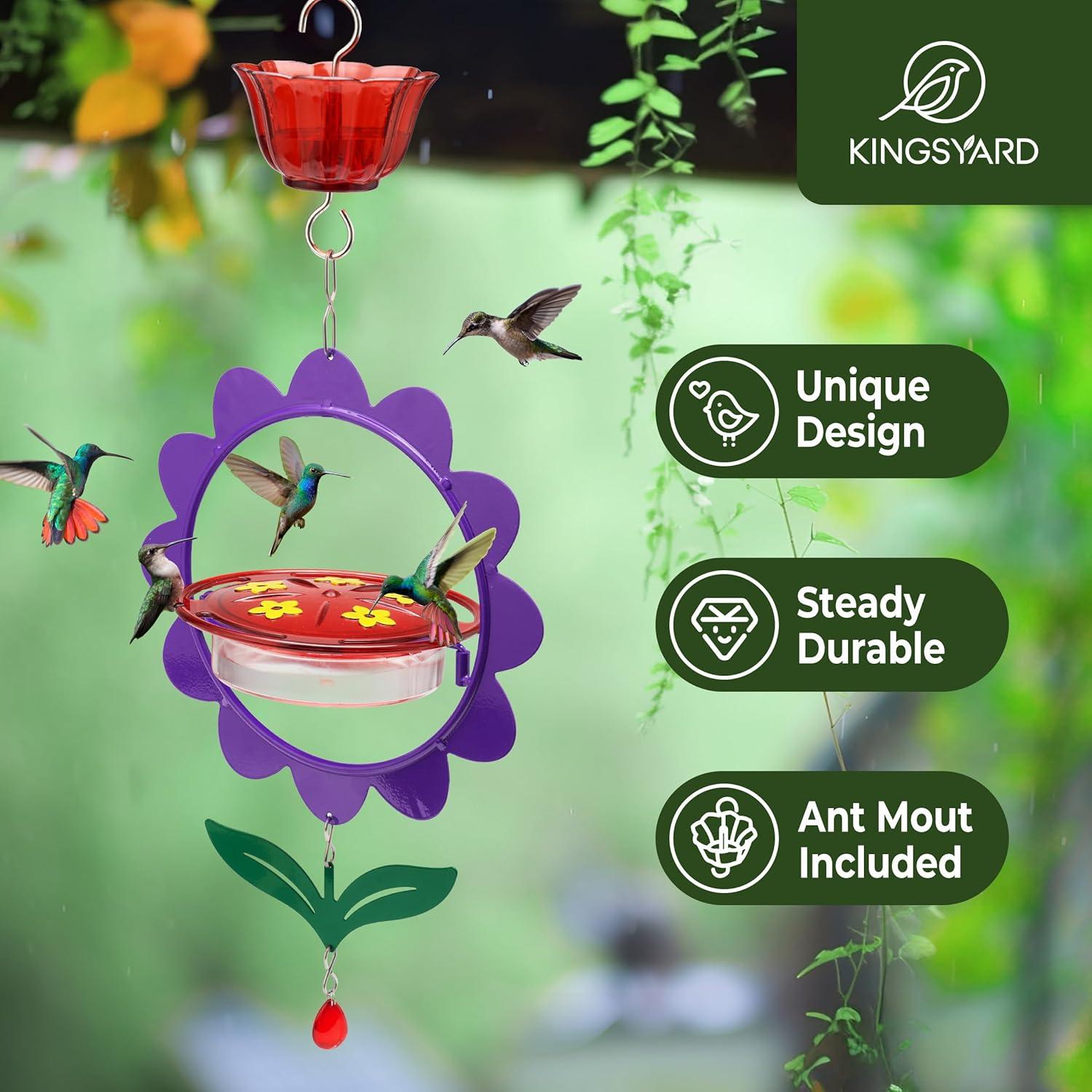 Alimentador de Colibrí Kingsyard 8 Oz con Moat Antihormigas