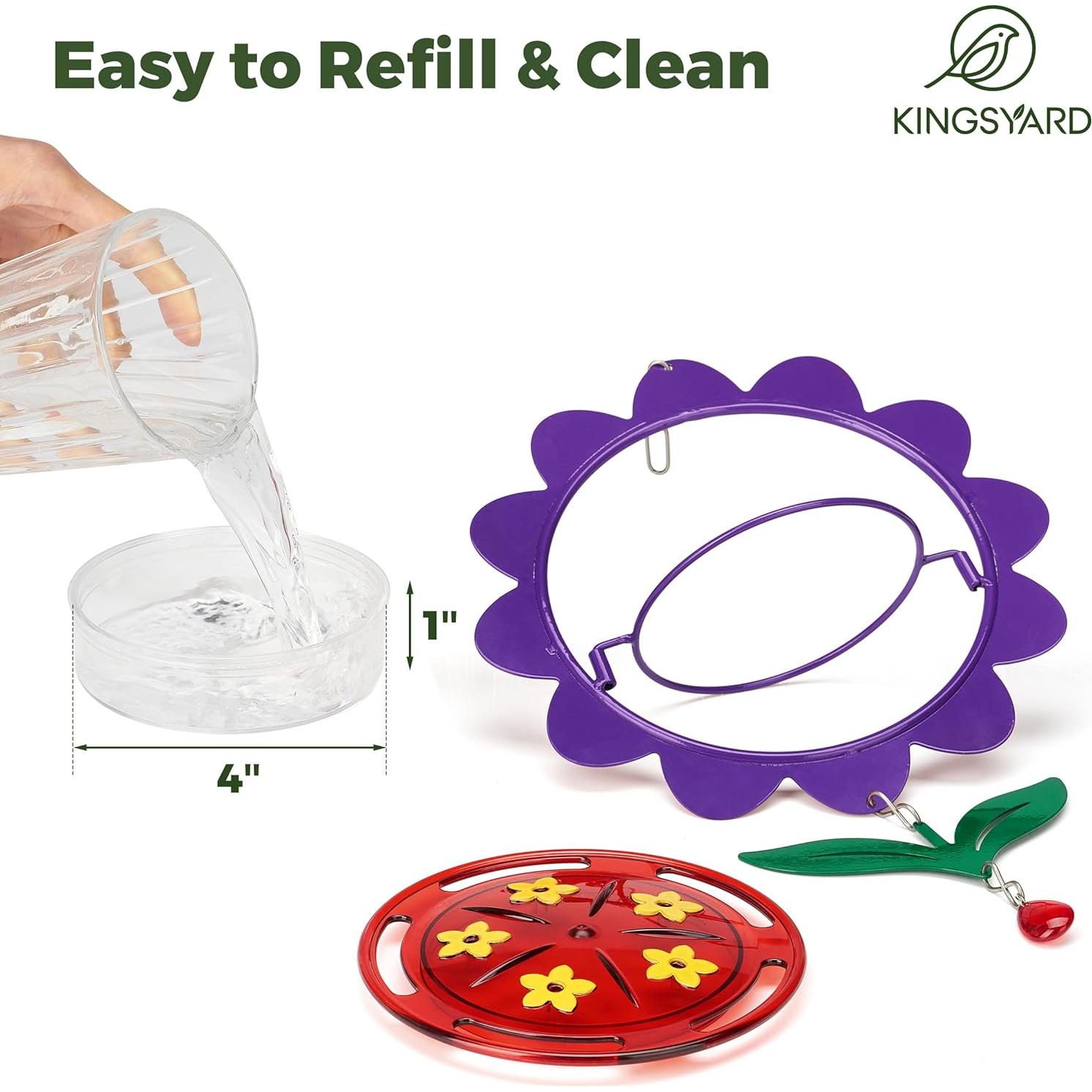 Alimentador de Colibrí Kingsyard 8 Oz con Moat Antihormigas